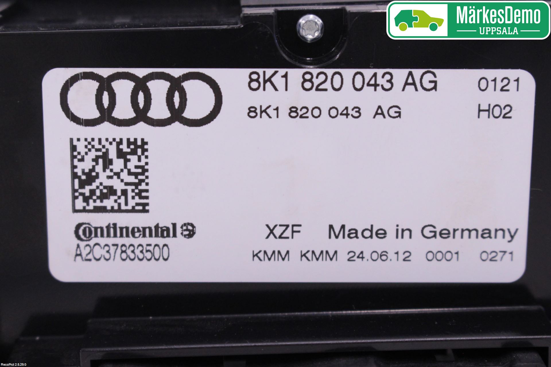 Audi A4 12-15 Varme Ac Betjening-Display