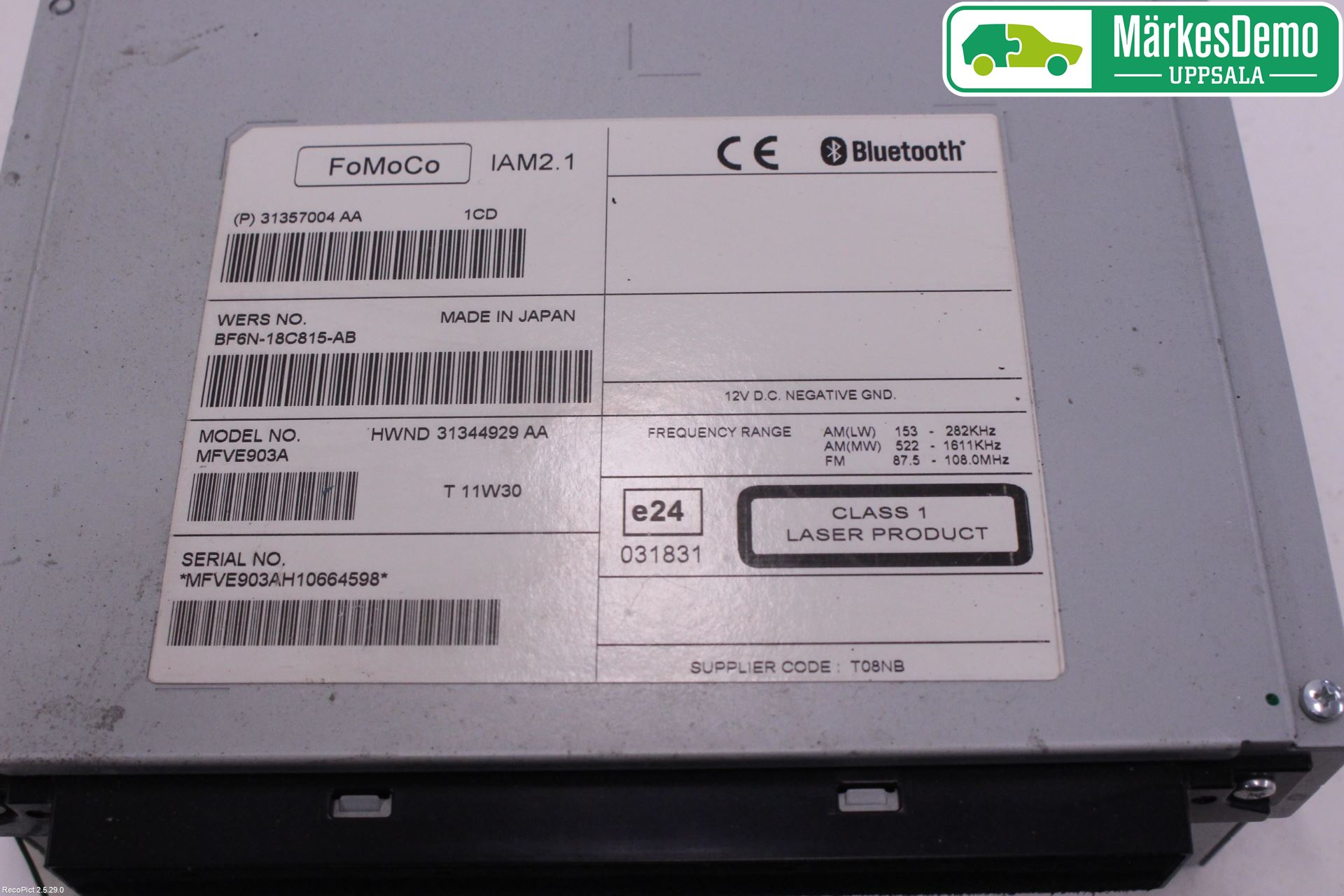 Volvo V60 11-13 Stereo Radio Med Cd
