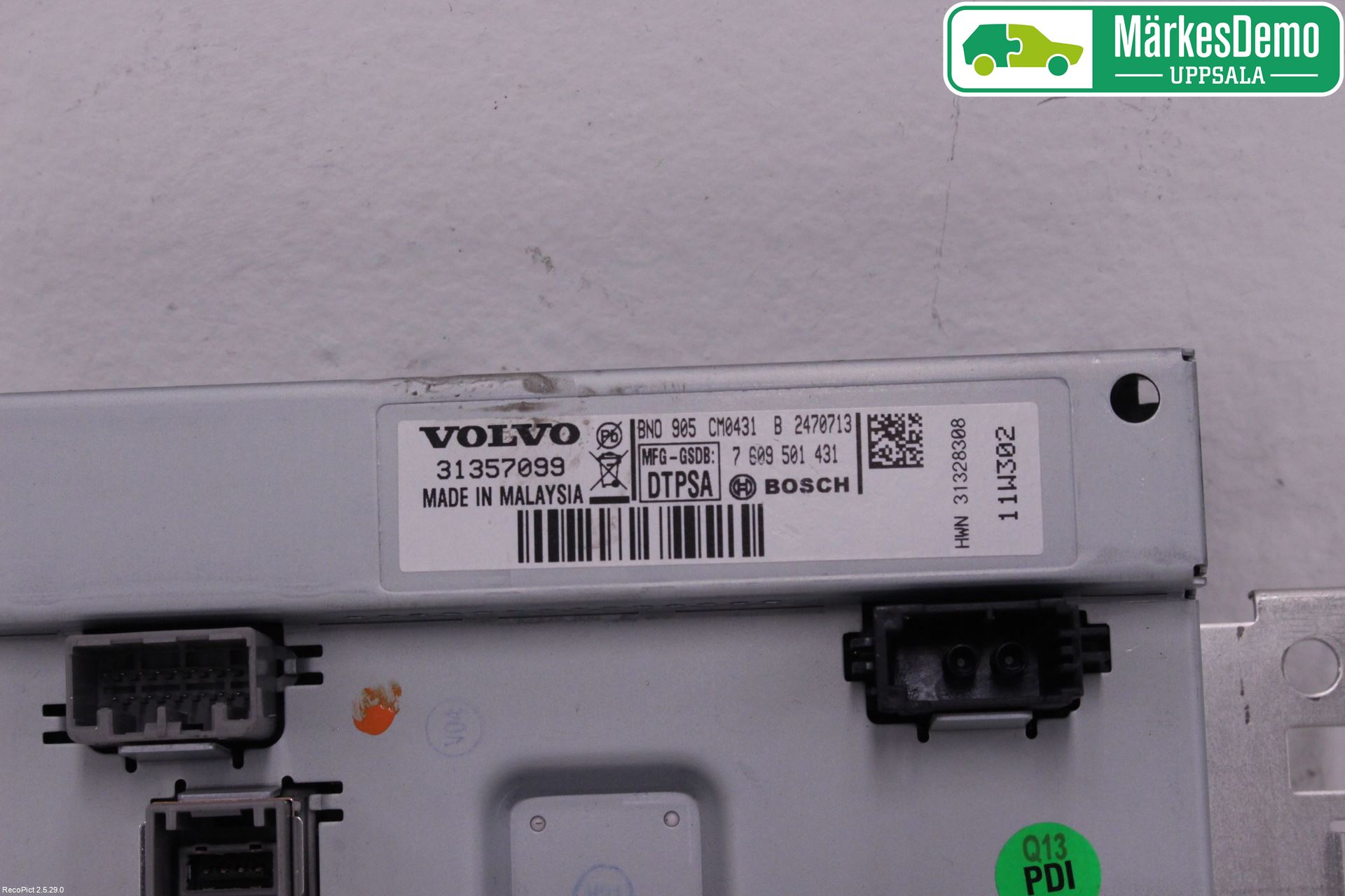 Volvo V60 11-13 Instr Skjerm Dvd-Gps-Ac-Tlf