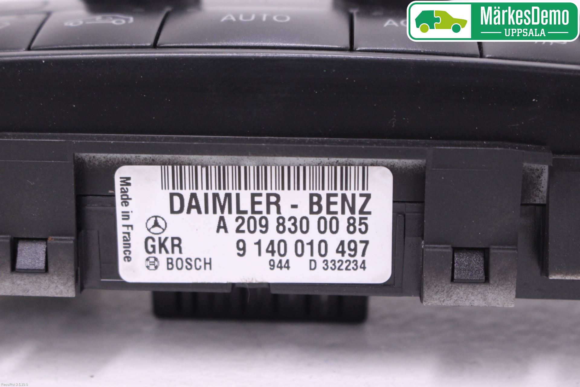 Mercedes-Benz MB CLK (C209) 02-09 Varme Ac Betjening-Display