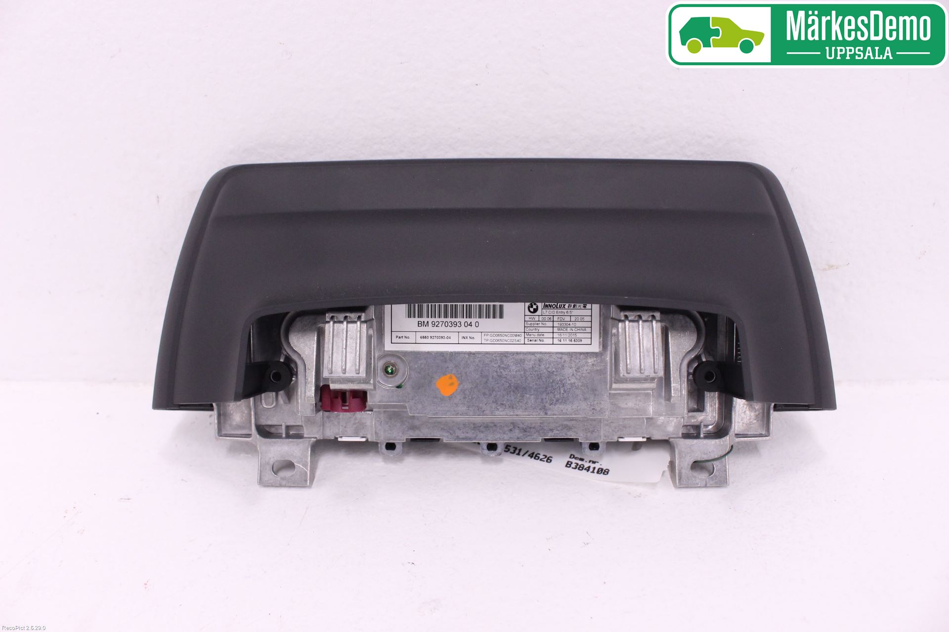 BMW 3 F30/F31/F80 12-19 Instr Skjerm Dvd-Gps-Ac-Tlf