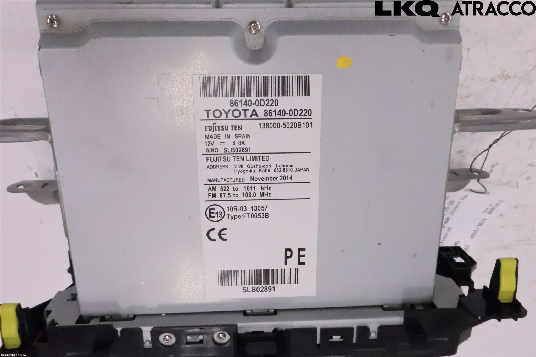 Toyota YARIS XP130 15-20 Stereo Radio Med Cd