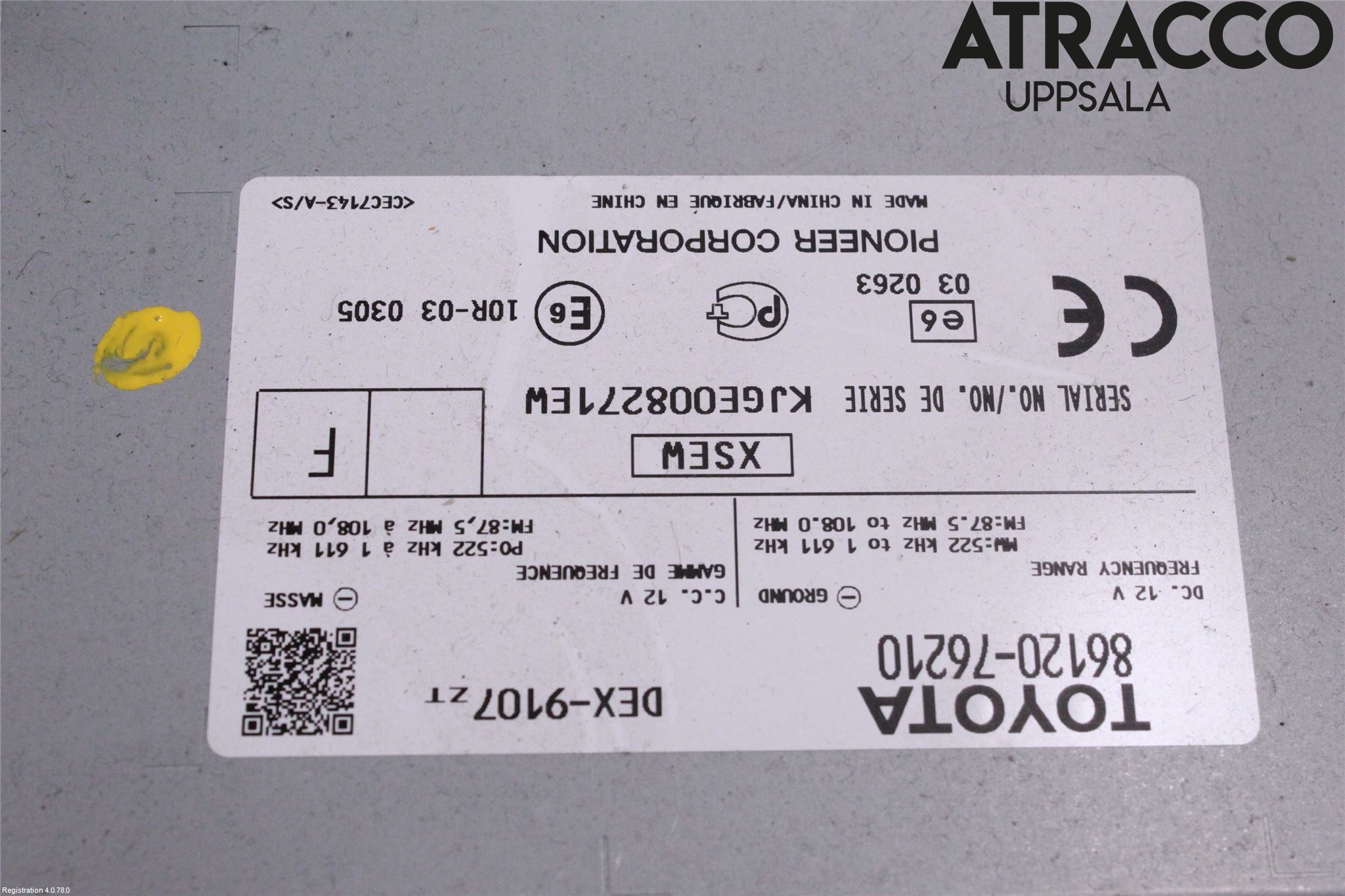 Lexus CT 200h Stereo Radio Med Cd