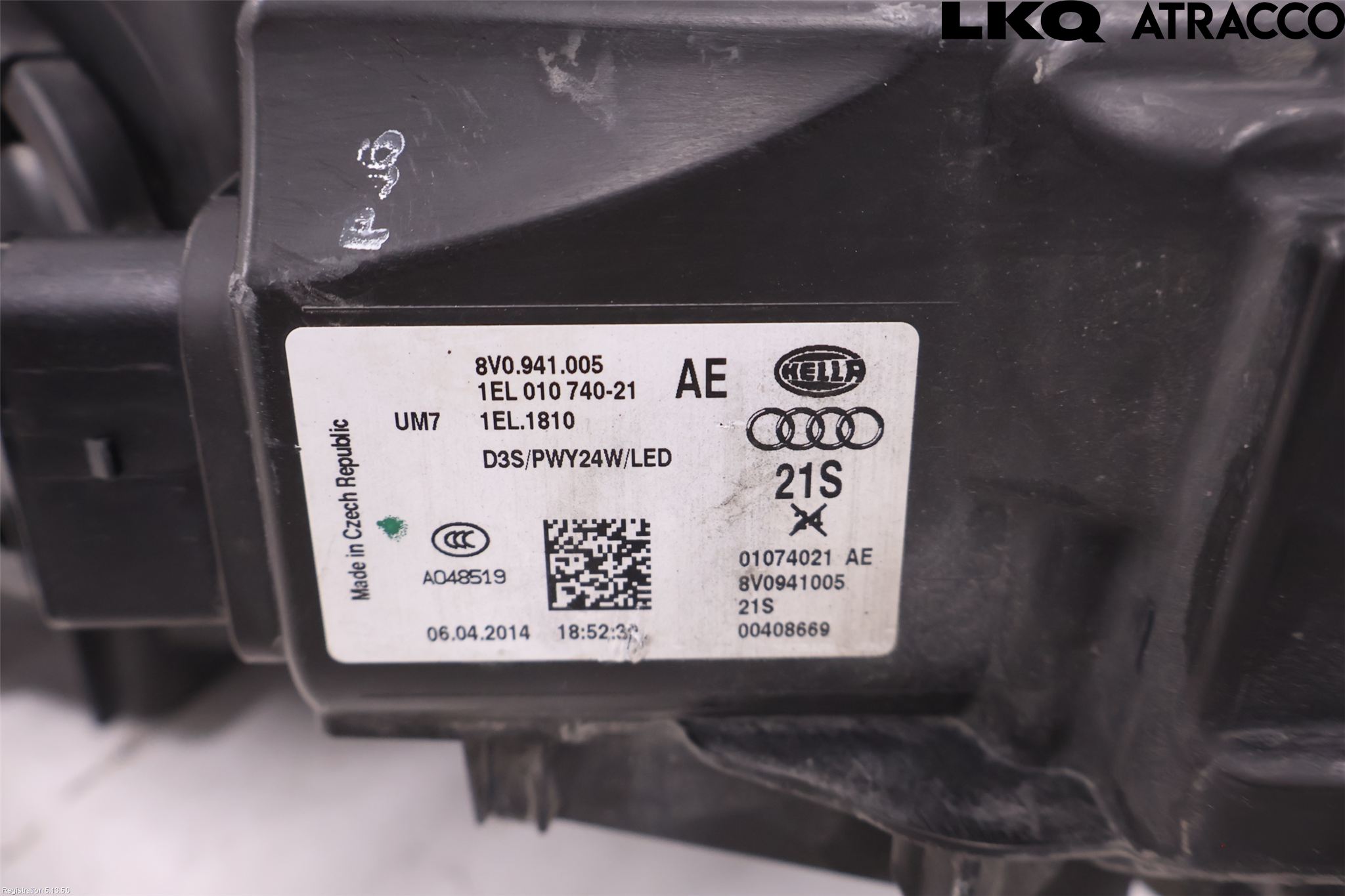 Audi A3/S3 8V 13-20 Frontlykt Venstre