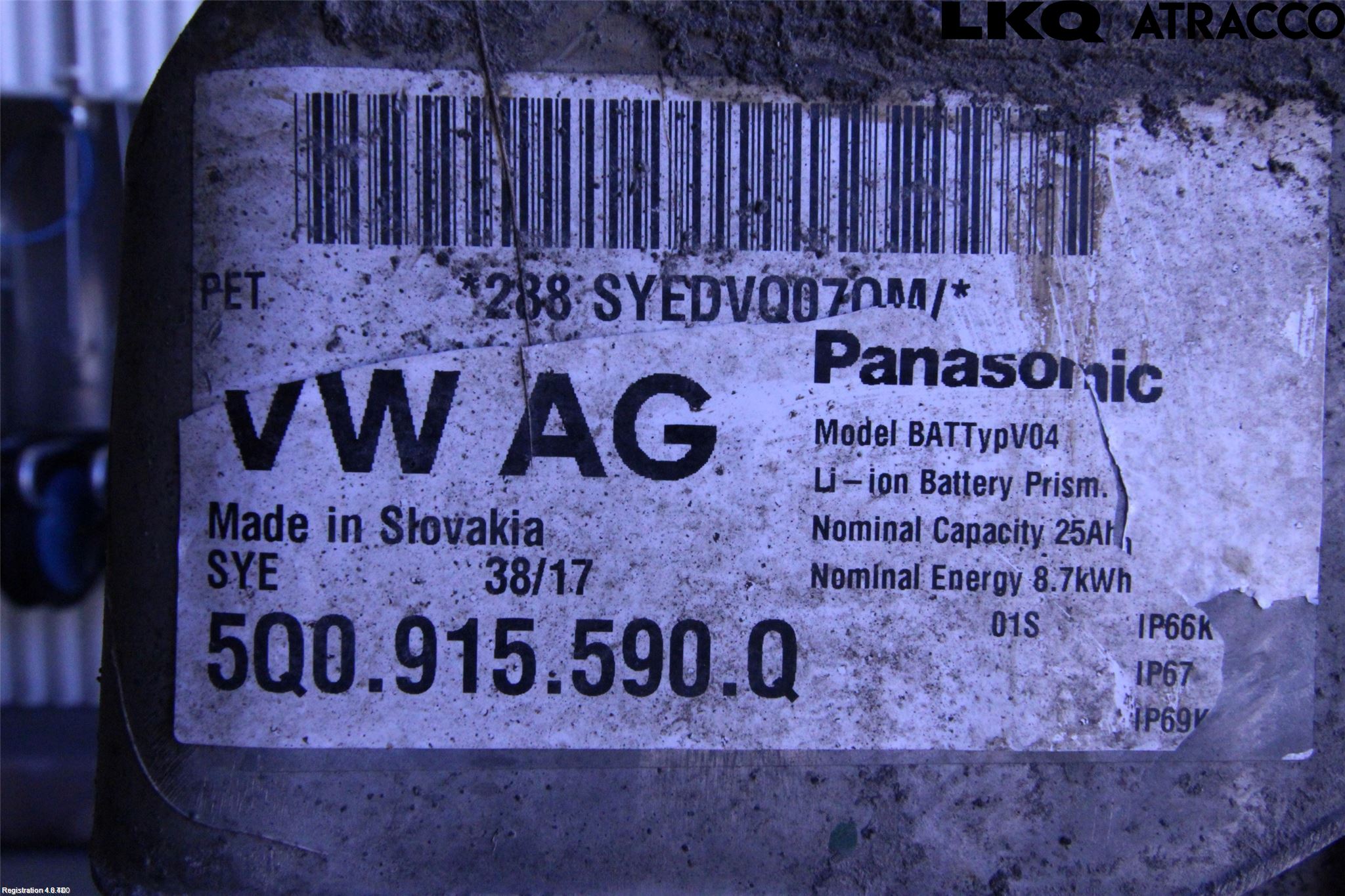 Volkswagen VW GOLF / E-GOLF VII 13-20 Hybrid Batteri