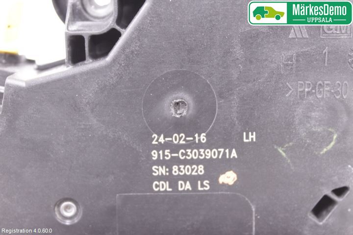 Opel ASTRA K 16-22 Dørlås - Låsekasse