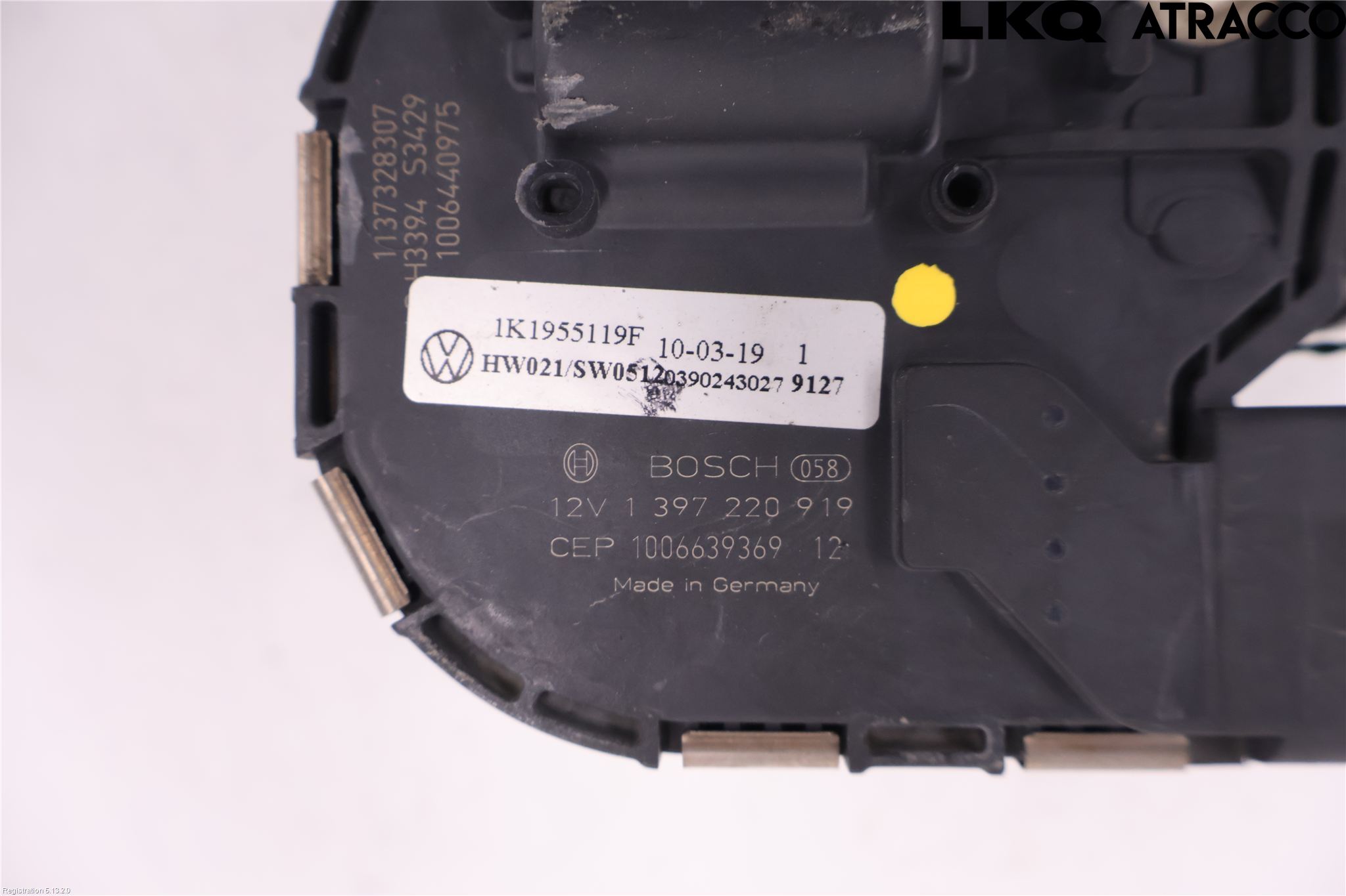 Volkswagen VW GOLF VI 09-13 Viskermotor Frontrute