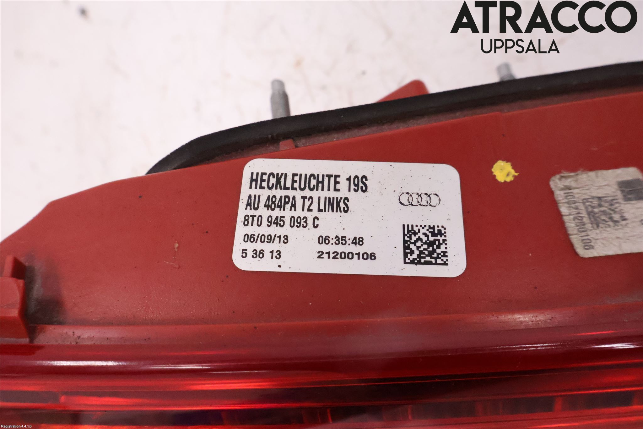 Audi A5 07-16 Baklykt Venstre  På Luke(Indre