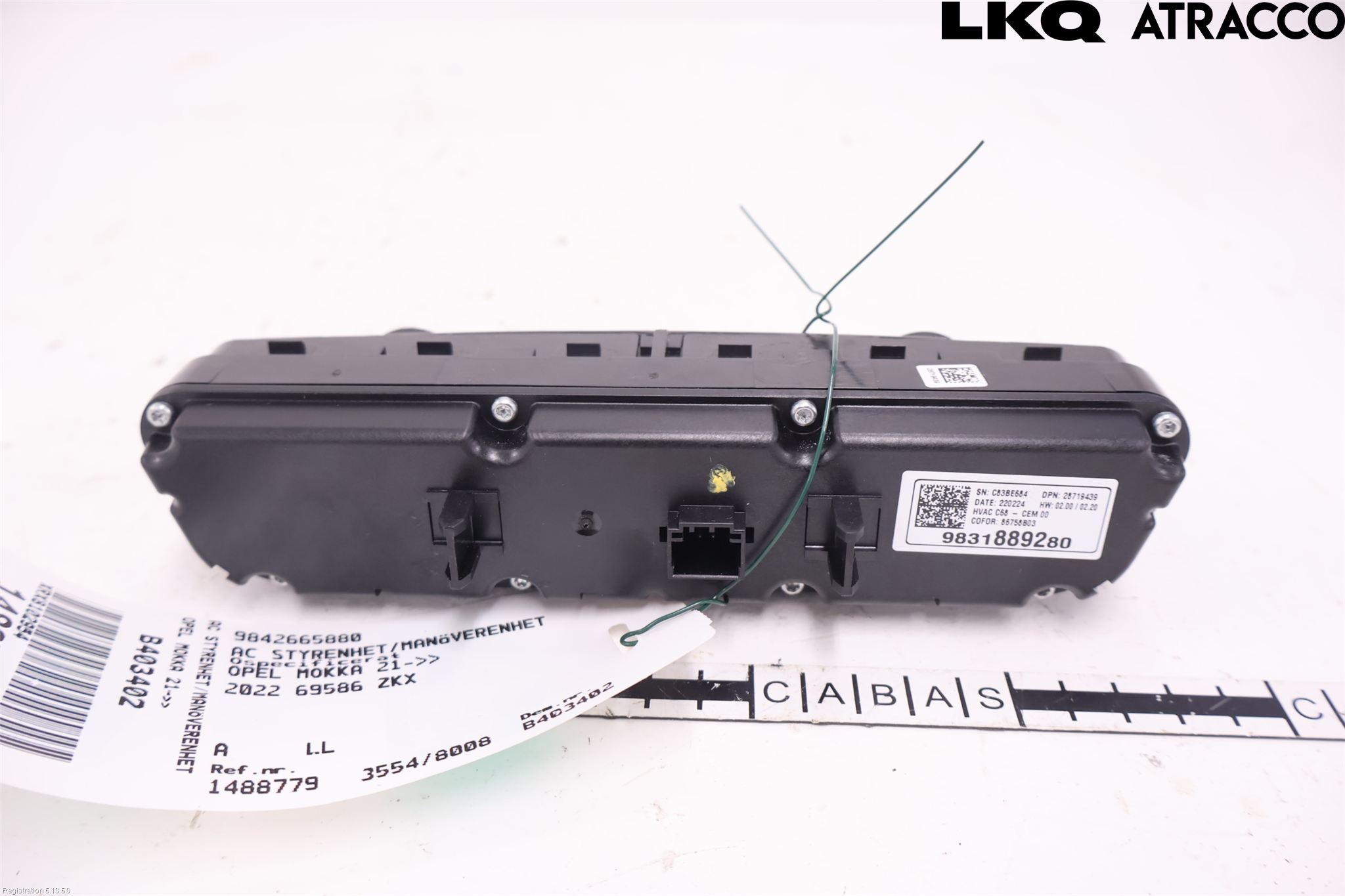 Opel MOKKA 21- Varme Ac Betjening-Display