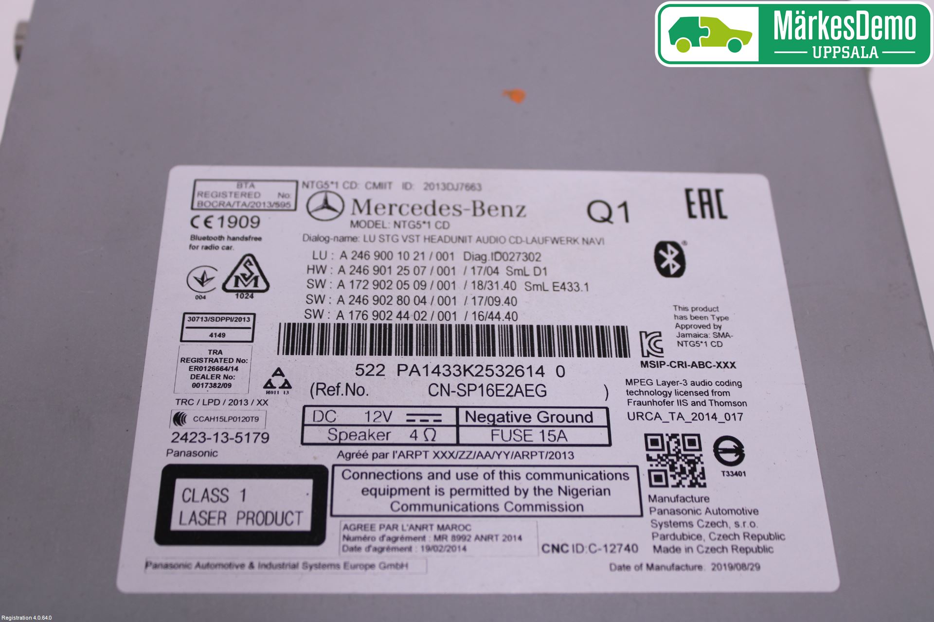 Mercedes-Benz MB GLA-KLASS (X156) 13-20 Stereo Radio Med Cd
