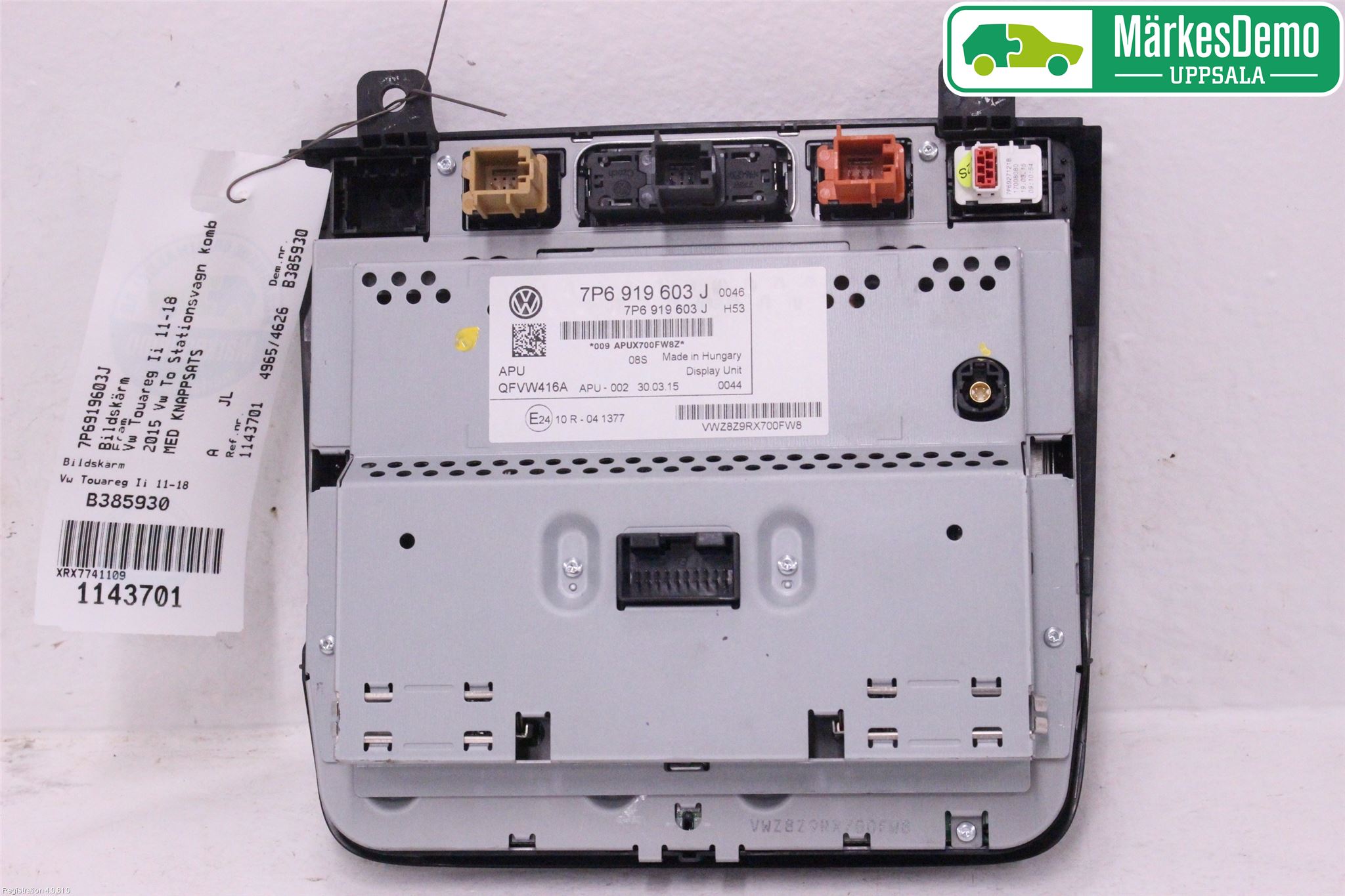 Volkswagen VW TOUAREG 7P 11-18 Instr Skjerm Dvd-Gps-Ac-Tlf