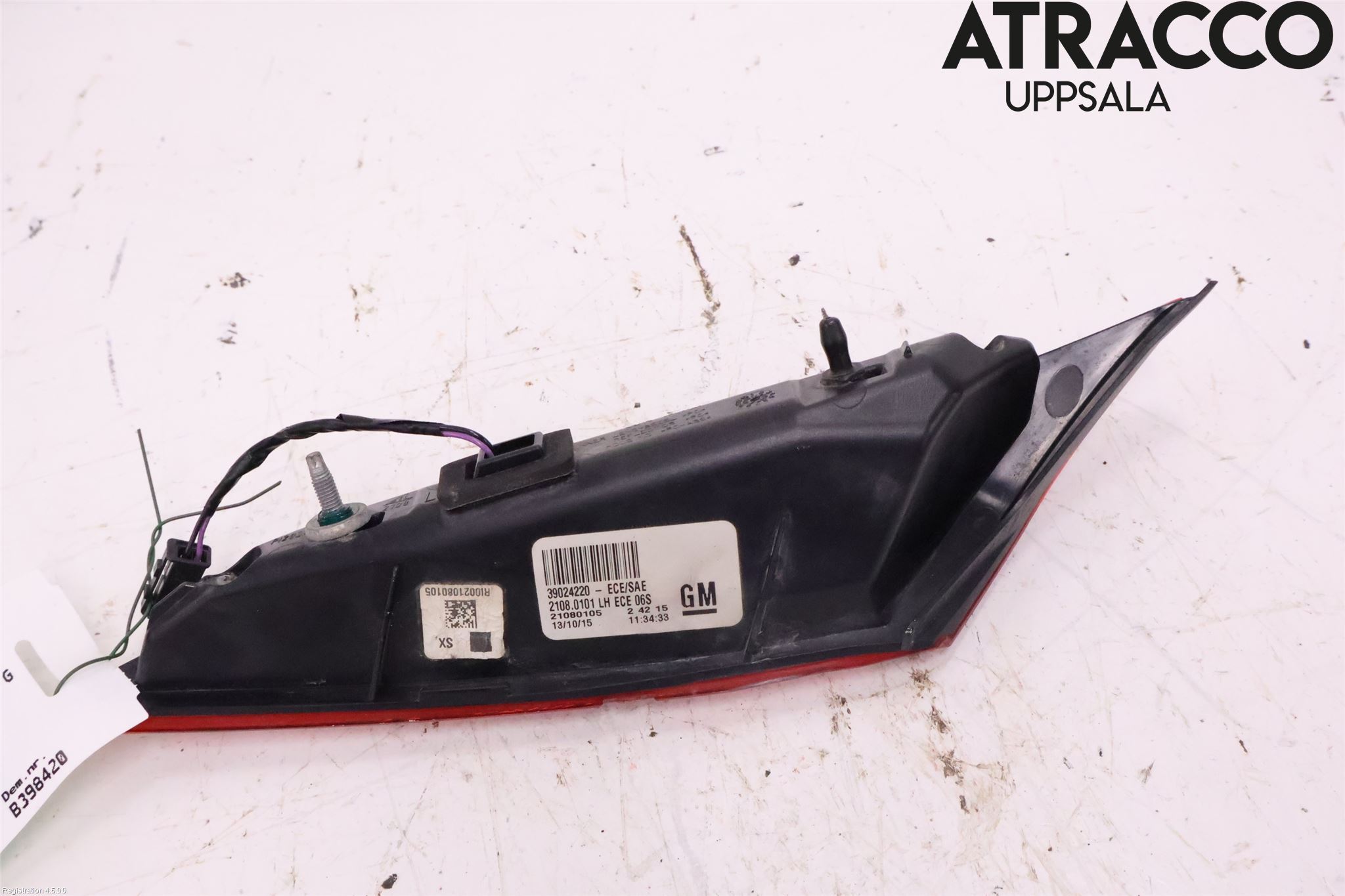 Opel INSIGNIA 09-16 Baklykt Venstre  På Luke(Indre