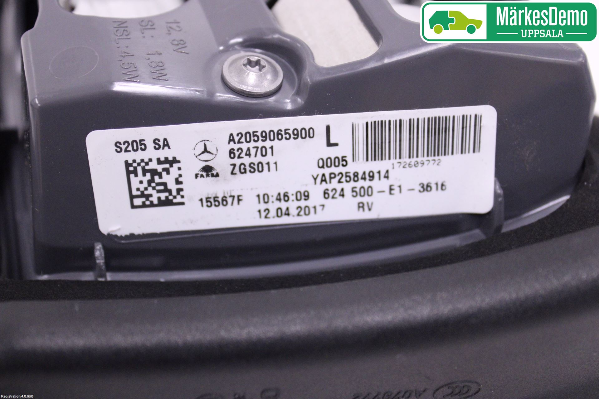 Mercedes-Benz MB C-KLASS (W205) 14-21 Baklykt Venstre  På Luke(Indre