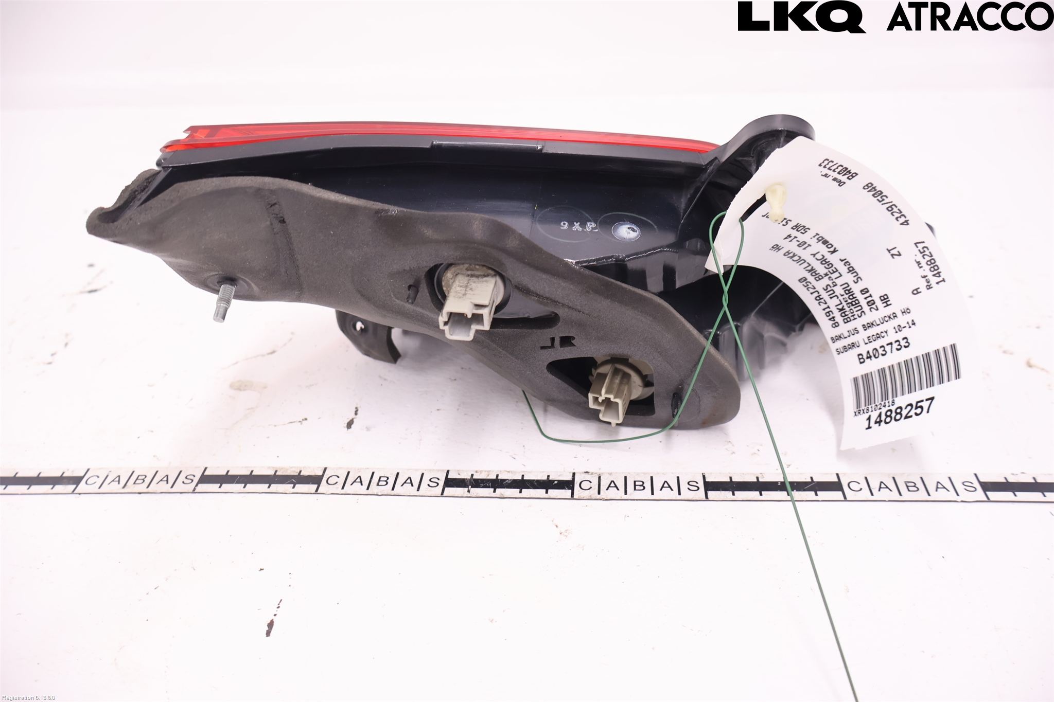 Subaru LEGACY 10-14 Baklykt Høyre  På Luke(Indre)