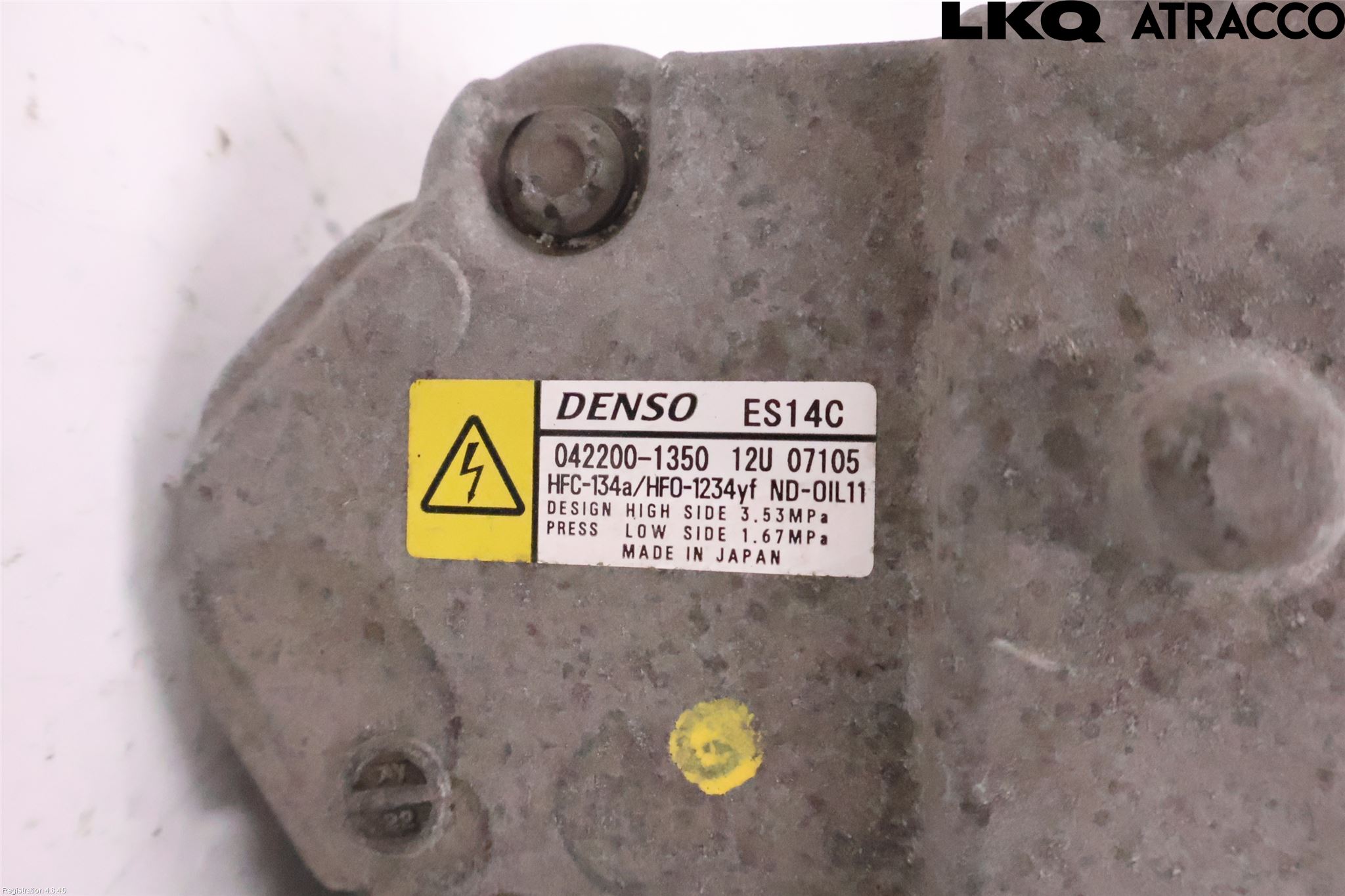 Toyota YARIS XP130 15-20 Varme Ac Kompressor