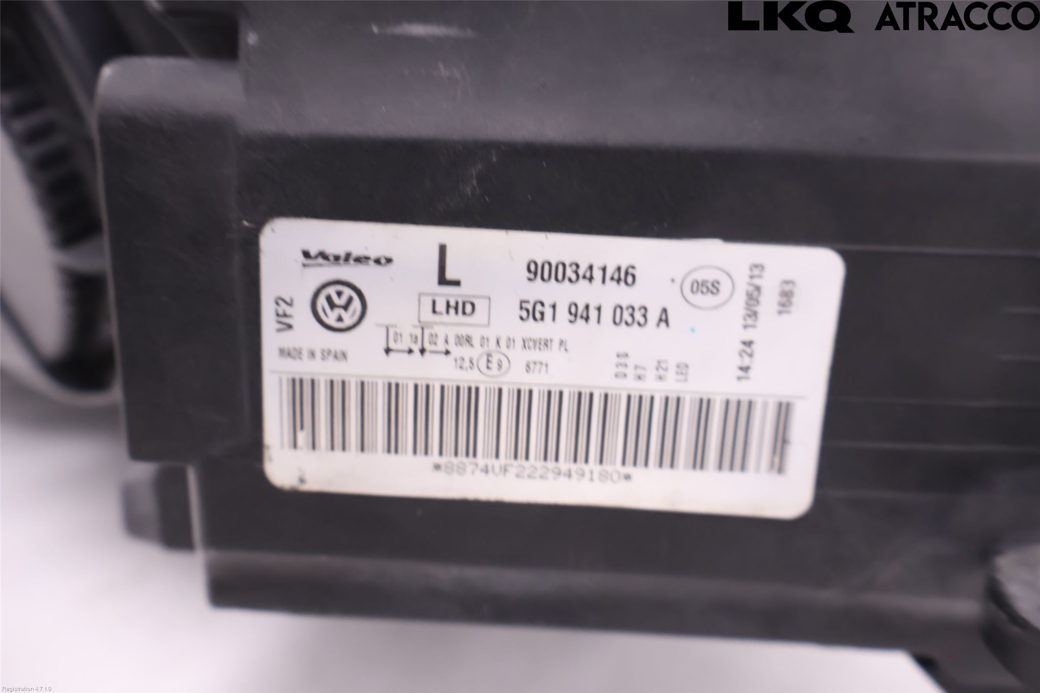Volkswagen VW GOLF / E-GOLF VII 13-20 Frontlykt Venstre