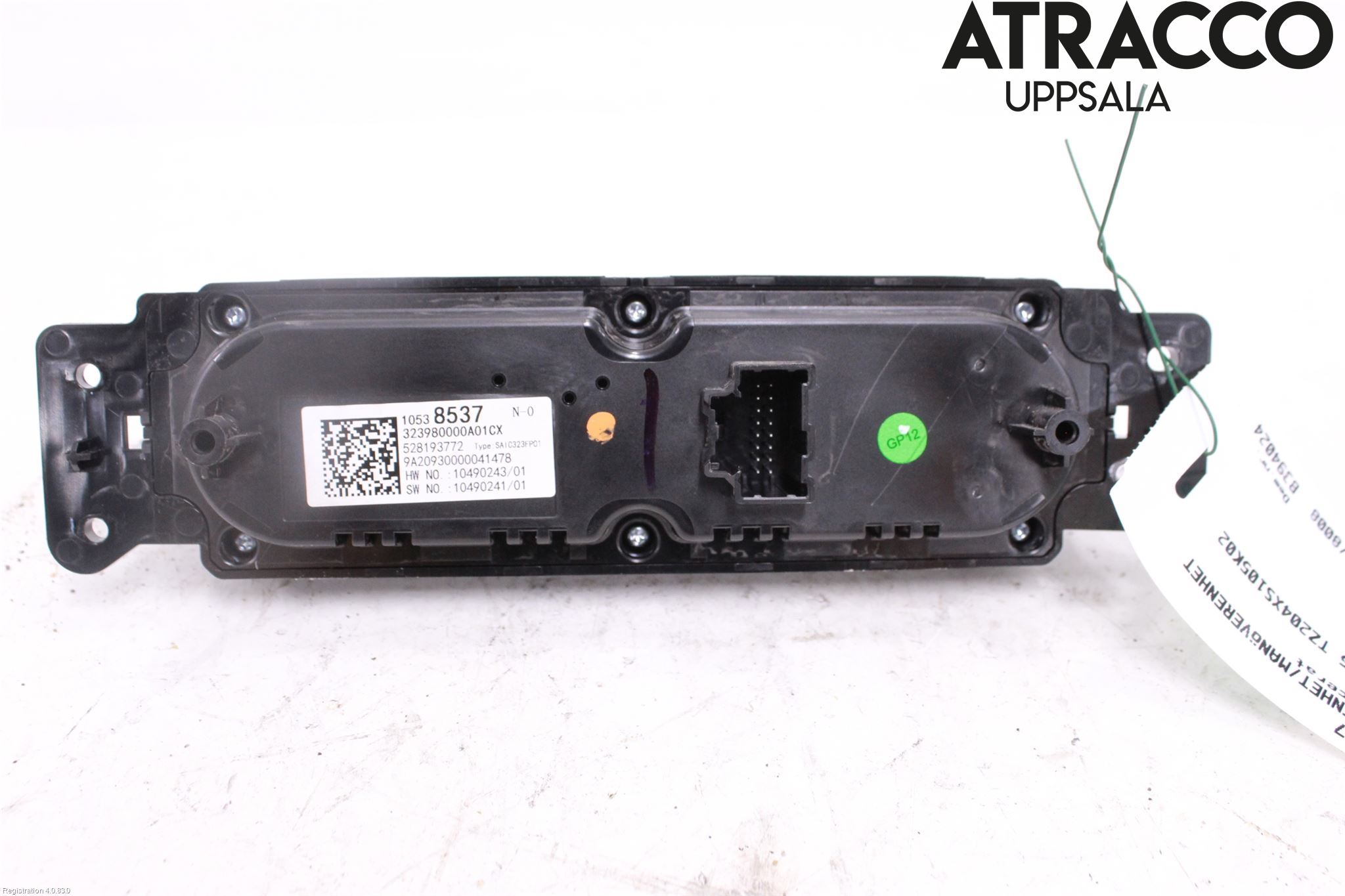 MG ZS EV 20- Varme Ac Betjening-Display