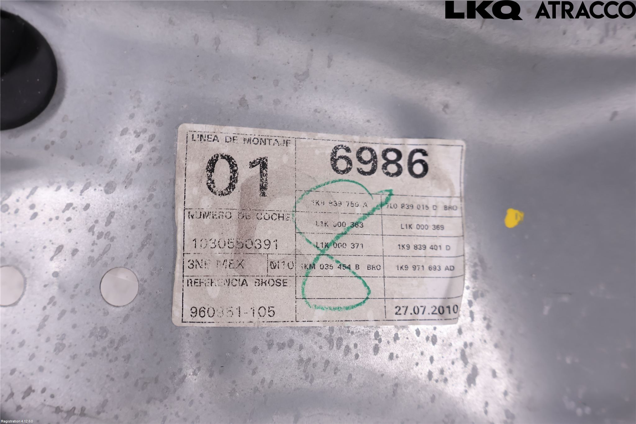 Volkswagen VW GOLF V 04-09 Vindusheis El Komp