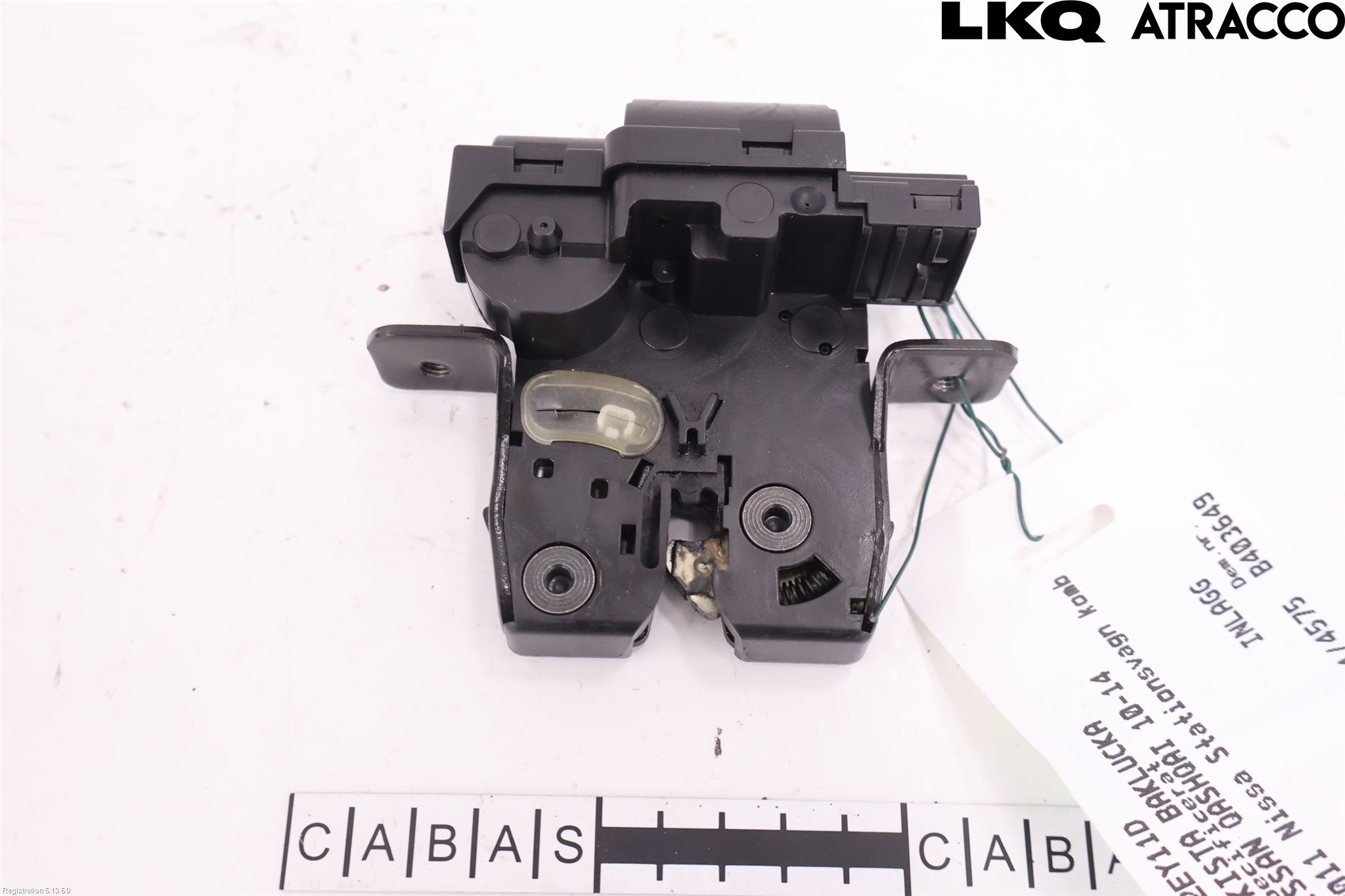 Nissan QASHQAI 10-14 Bakluke-Lokk Låsekasse