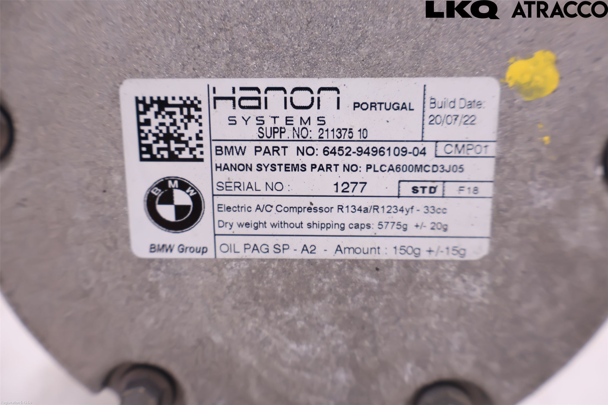 BMW 3 G20/G21/G80/G81 19- Varme Ac Kompressor