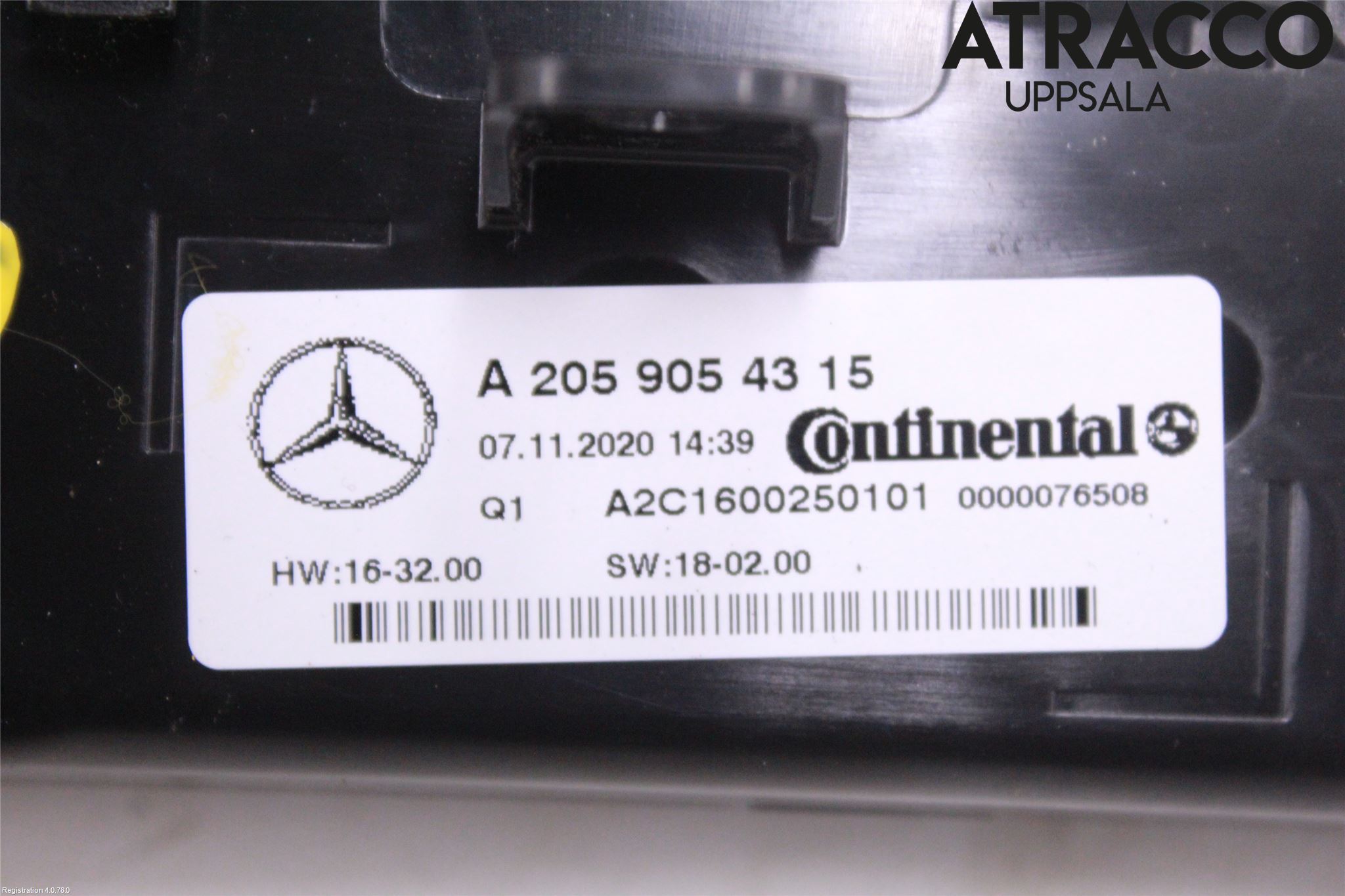 Mercedes-Benz MB C-KLASS (W205) 14-21 Varme Ac Betjening-Display