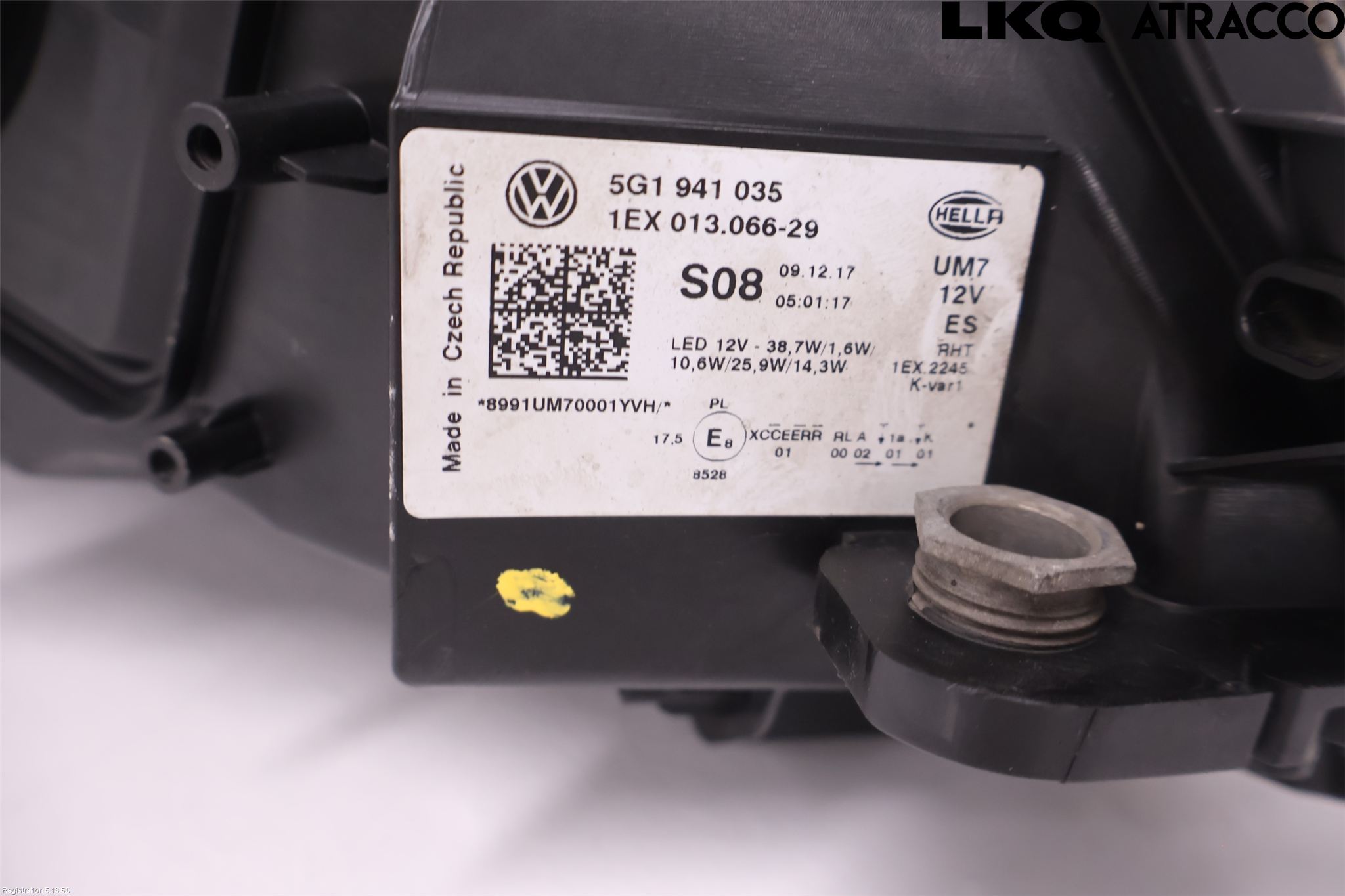 Volkswagen VW GOLF / E-GOLF VII 13-20 Frontlykt Venstre