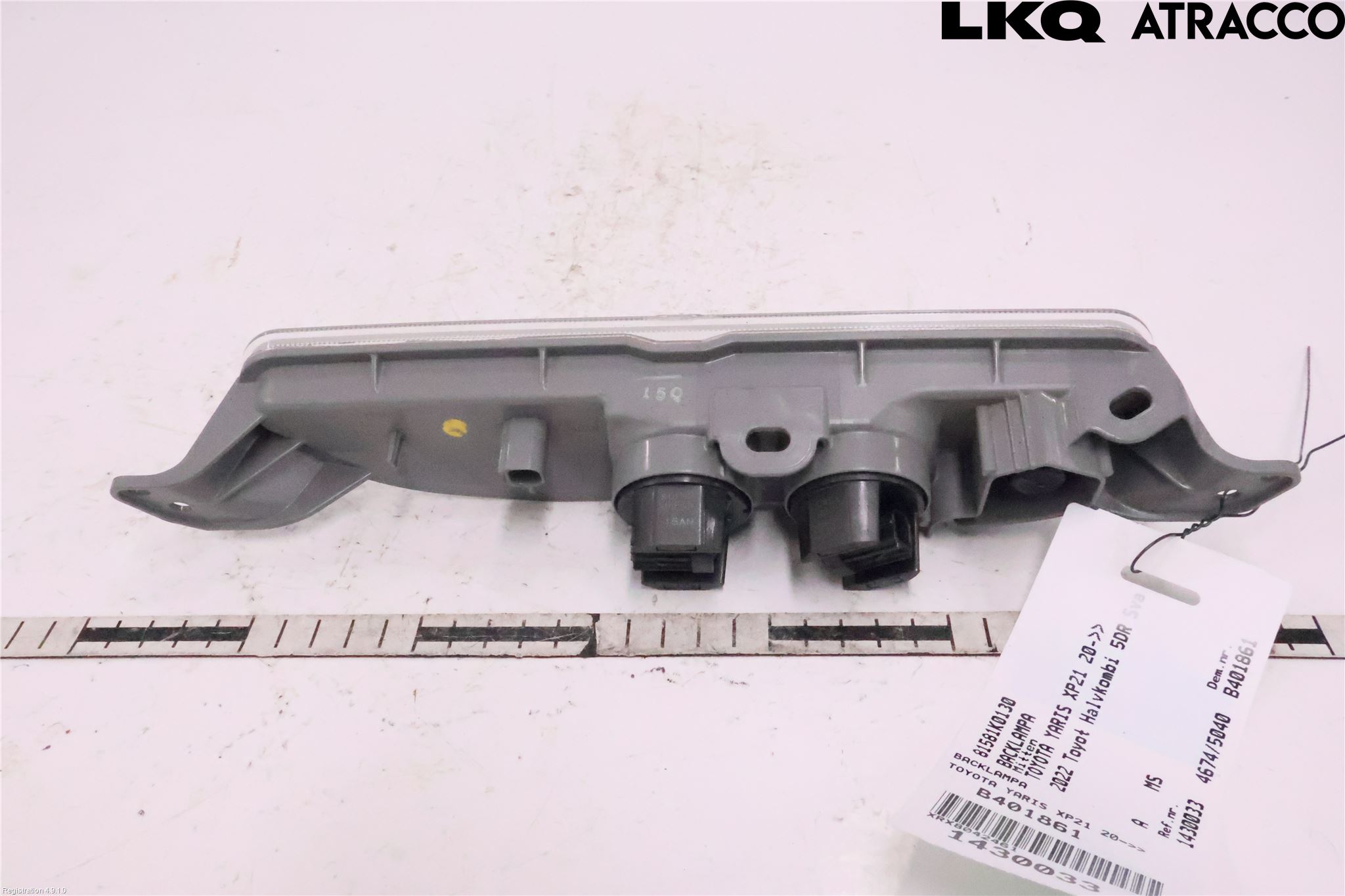 Toyota YARIS XP21 20- Baklykt Ryggelys-Tåkelys