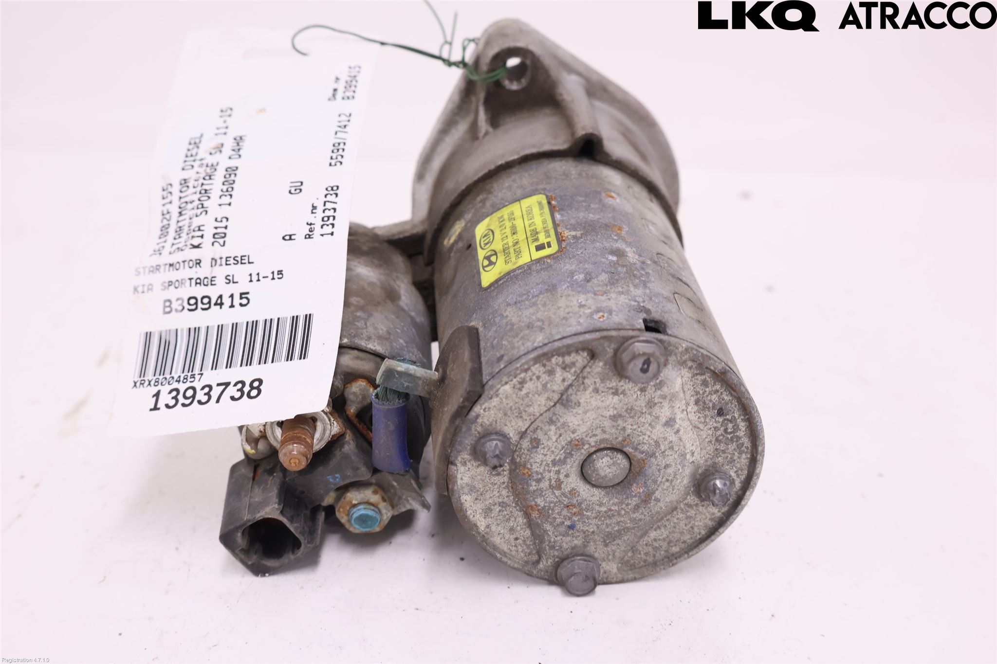 Kia SPORTAGE (SL) 11-15 Startmotor Diesel