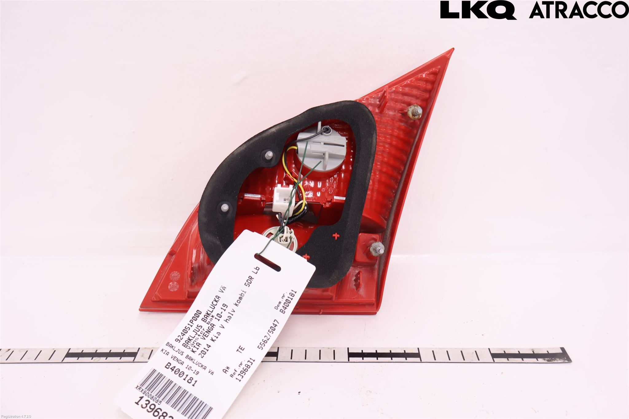 Kia VENGA 10-19 Baklykt Venstre  På Luke(Indre