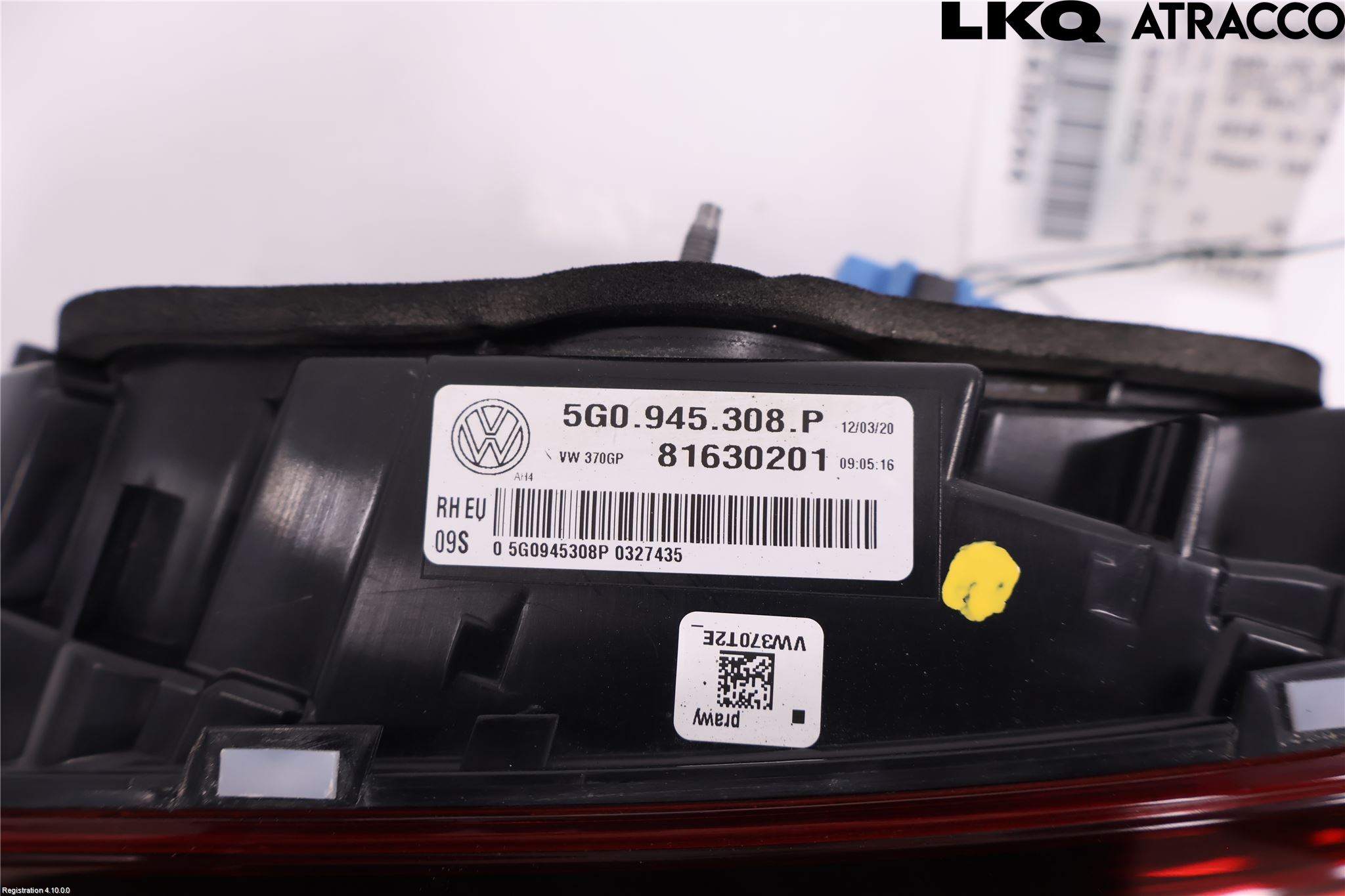 Volkswagen VW GOLF / E-GOLF VII 13-20 Baklykt Høyre  På Luke(Indre)