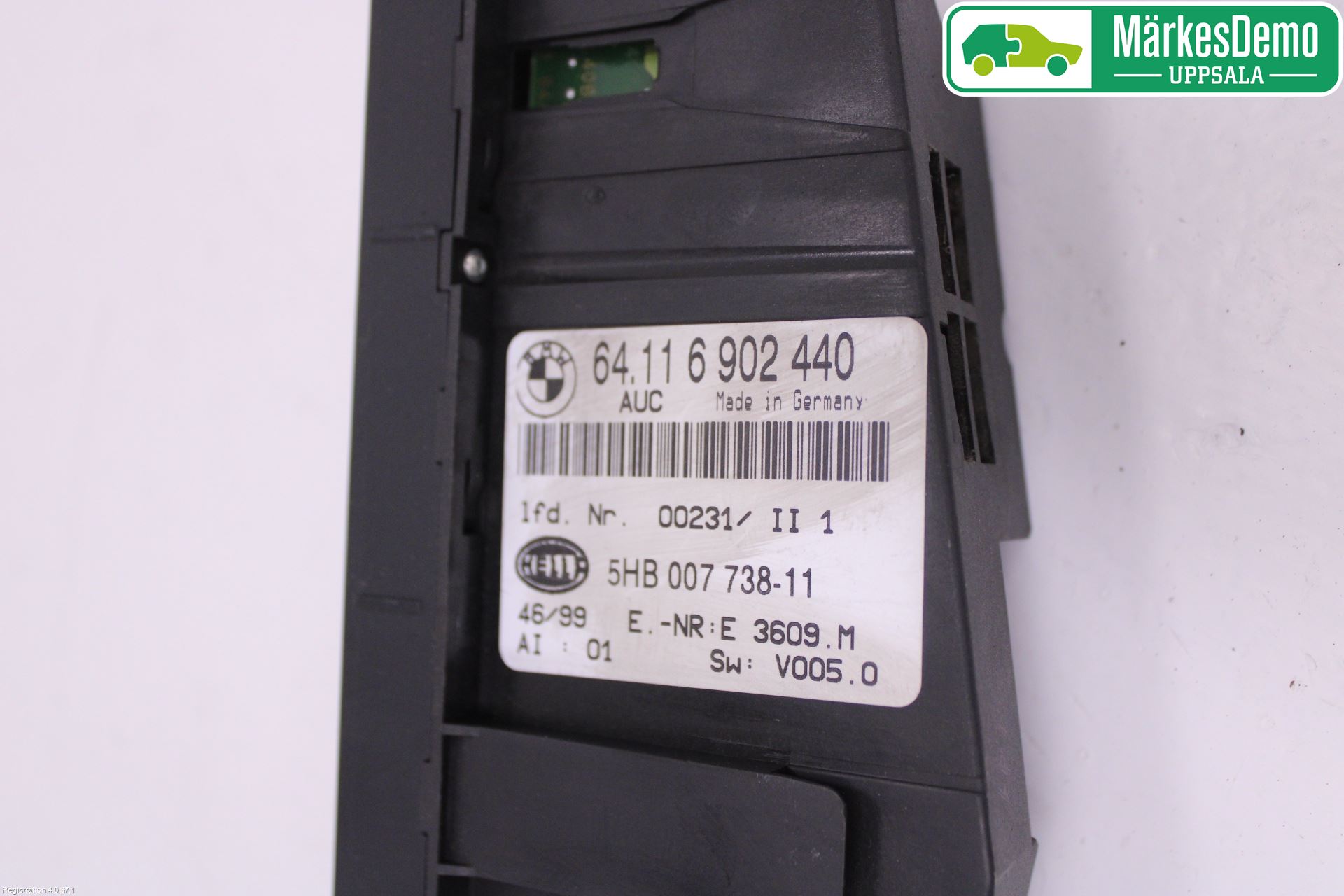 BMW 3 E46      98-05 Varme Ac Betjening-Display