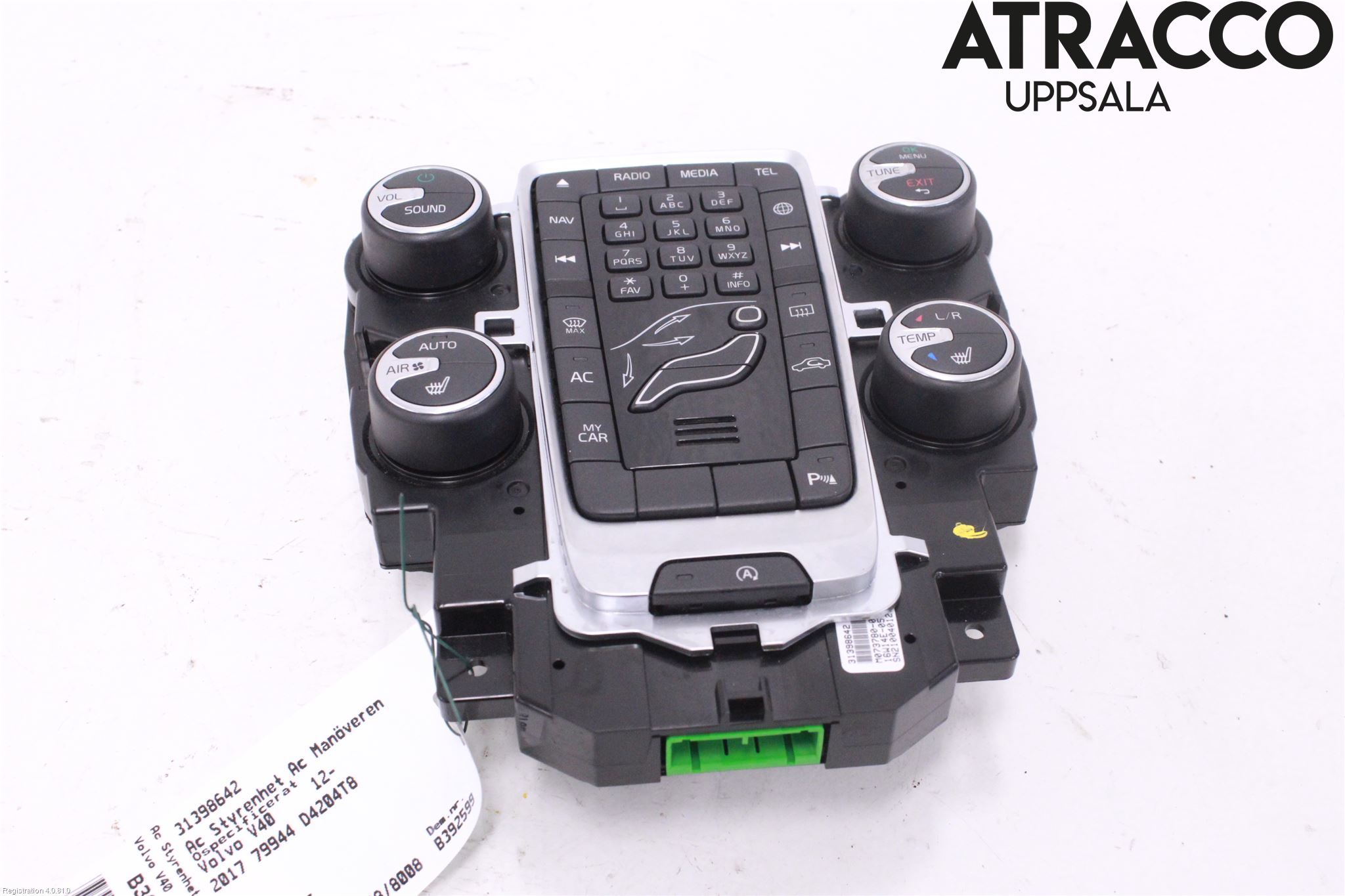 Volvo V40 12-19 Varme Ac Betjening-Display