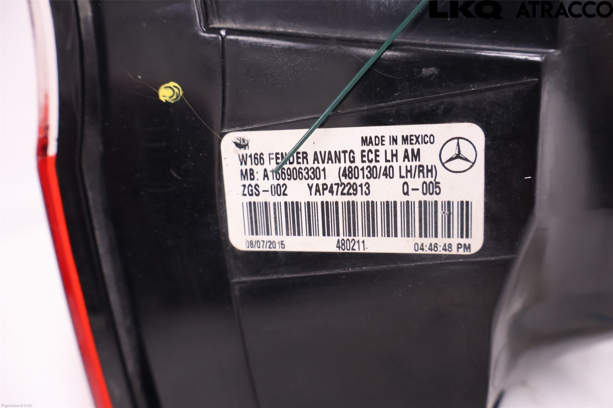 Mercedes-Benz MB ML/GLE-KLASS (W166) 12-18 Baklykt Venstre
