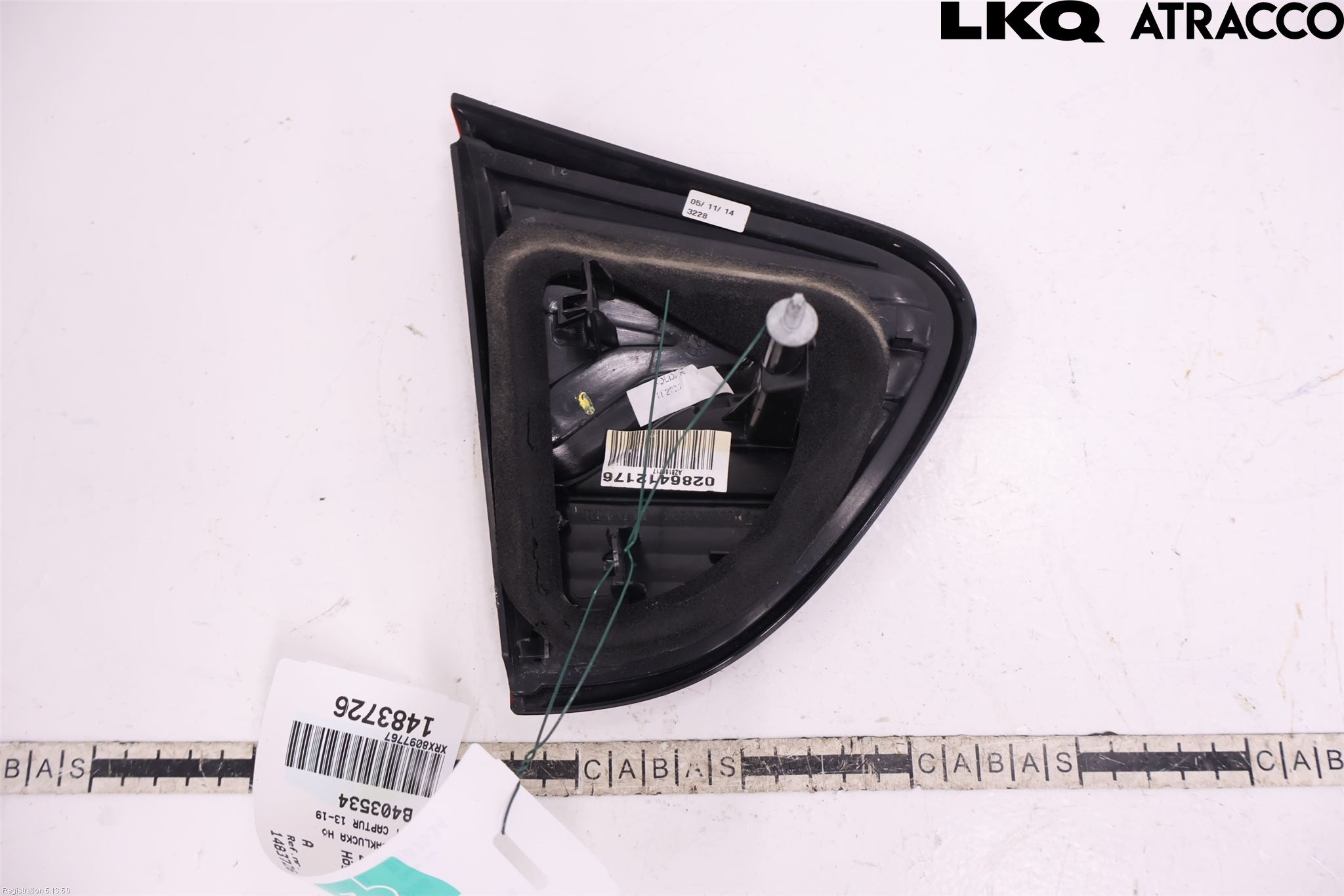 Renault CAPTUR 13-19 Baklykt Høyre  På Luke(Indre)