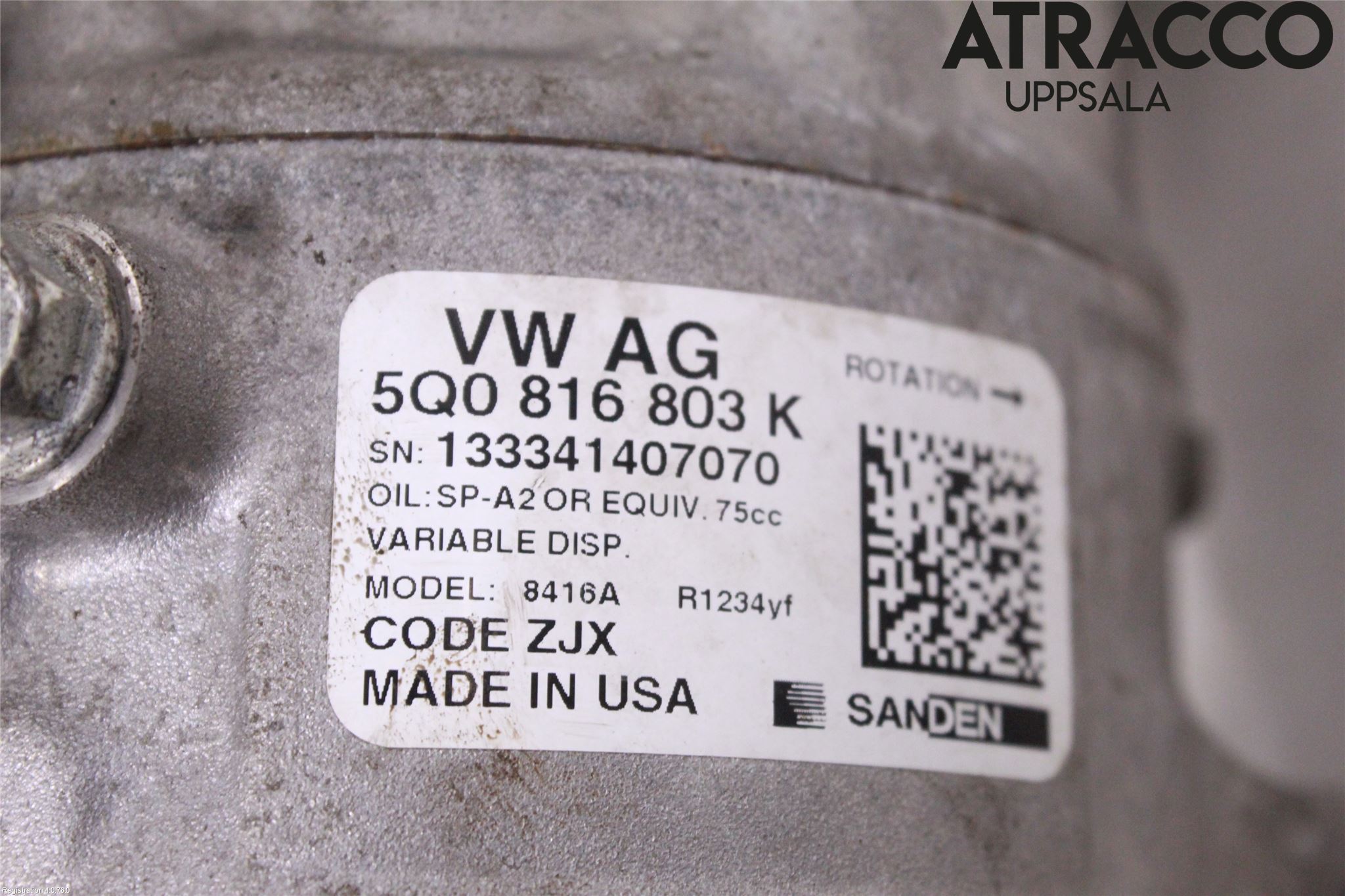 Volkswagen VW TIGUAN 16-24 Varme Ac Kompressor