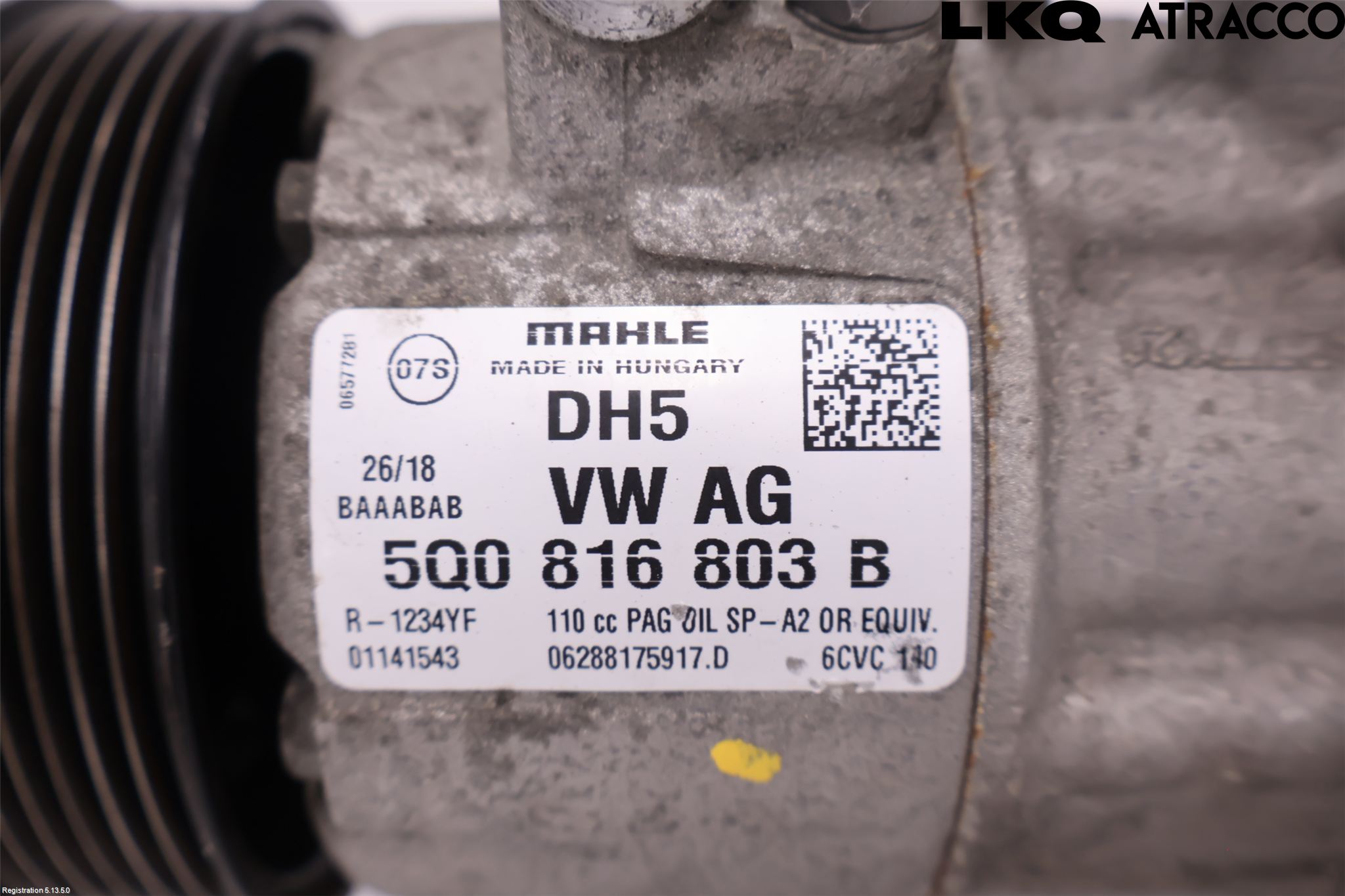 Volkswagen VW GOLF / E-GOLF VII 13-20 Varme Ac Kompressor