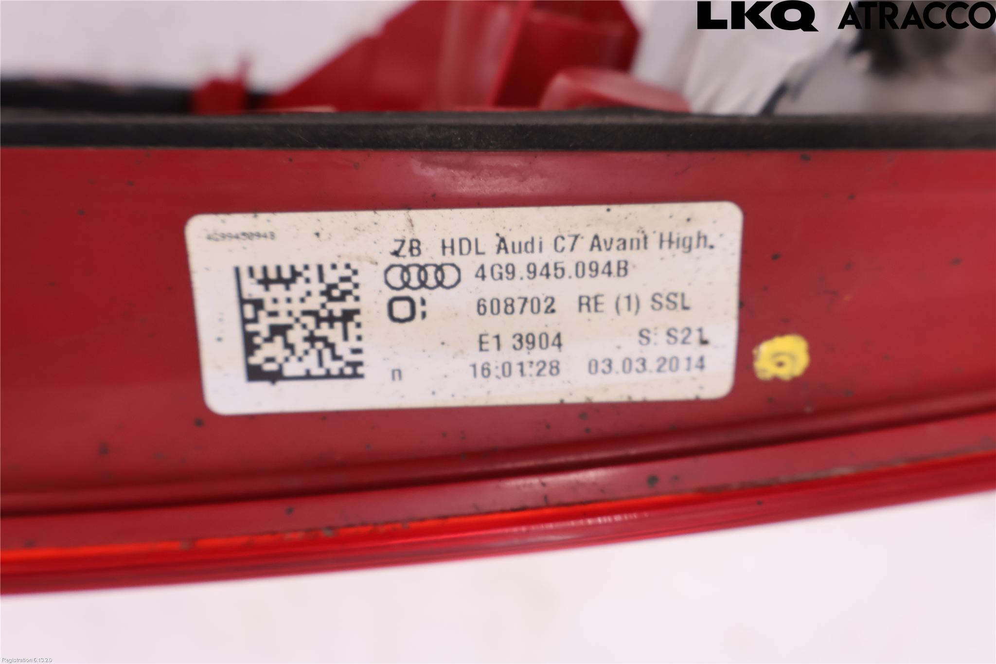 Audi A6/S6 4G 11-18 Baklykt Høyre  På Luke(Indre)