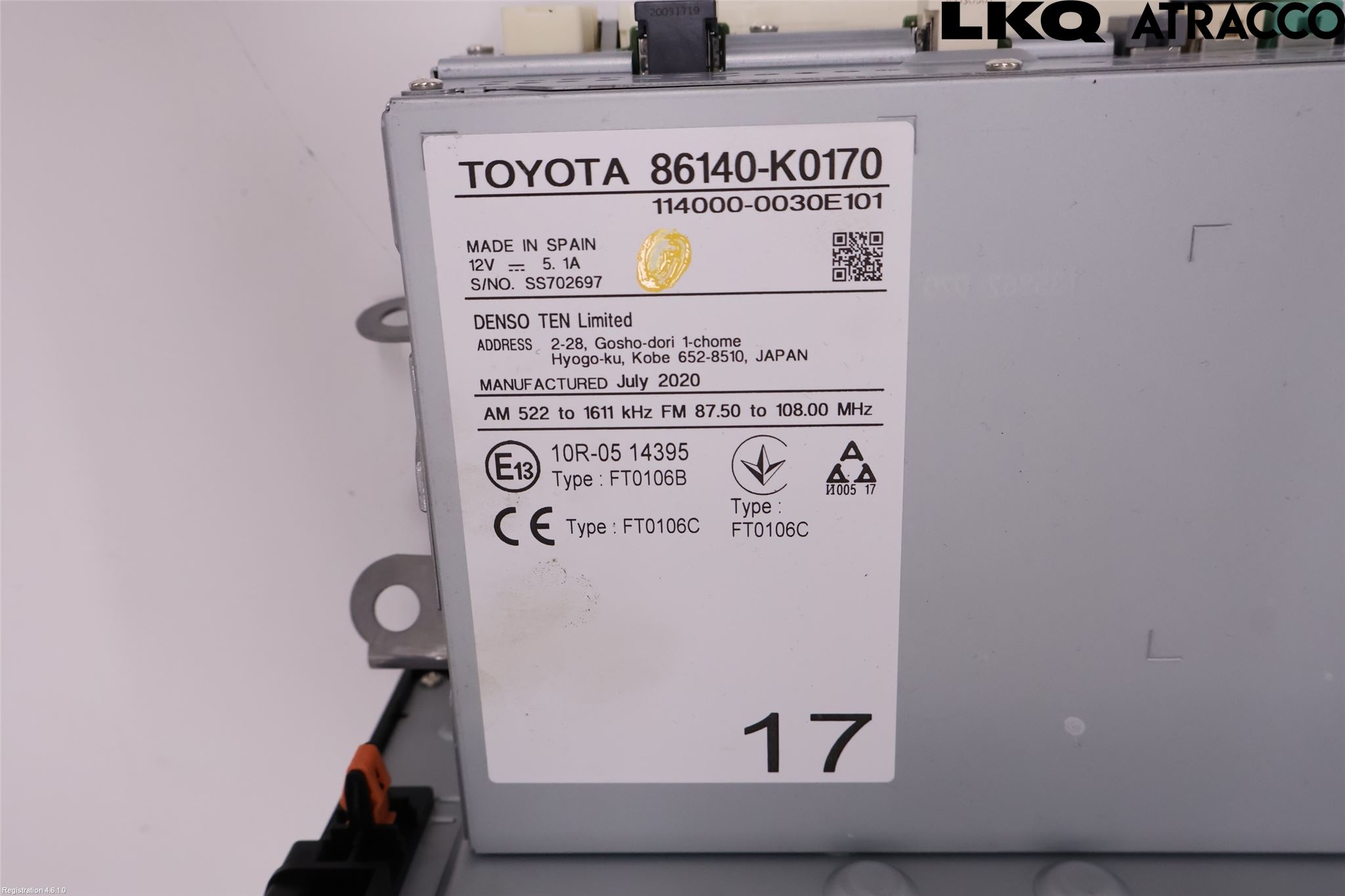 Toyota YARIS XP21 20- Stereo Radio Med Cd