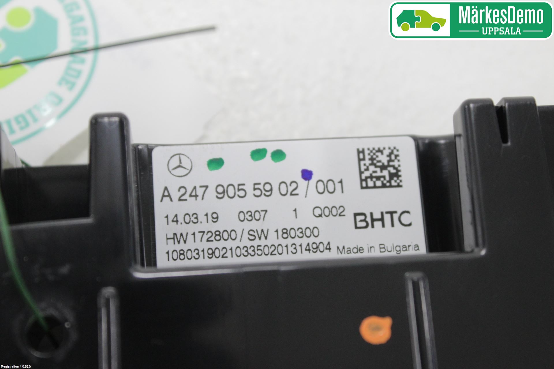 Mercedes-Benz MB B-KLASS (W246/W242) 12-19 Varme Ac Betjening-Display