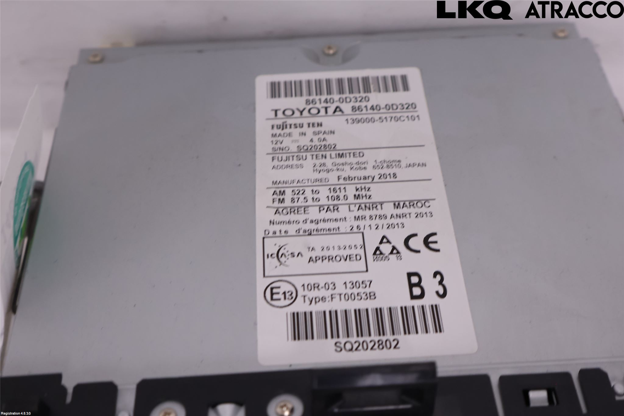 Toyota YARIS XP130 15-20 Stereo Radio Med Cd