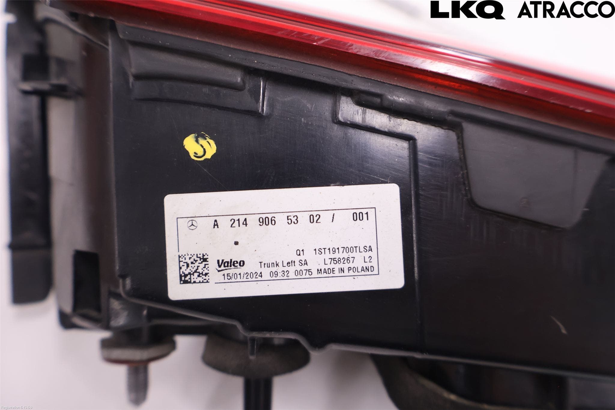 Mercedes-Benz MB E-KLASS (W214) 24- Baklykt Venstre På Luke(Indre