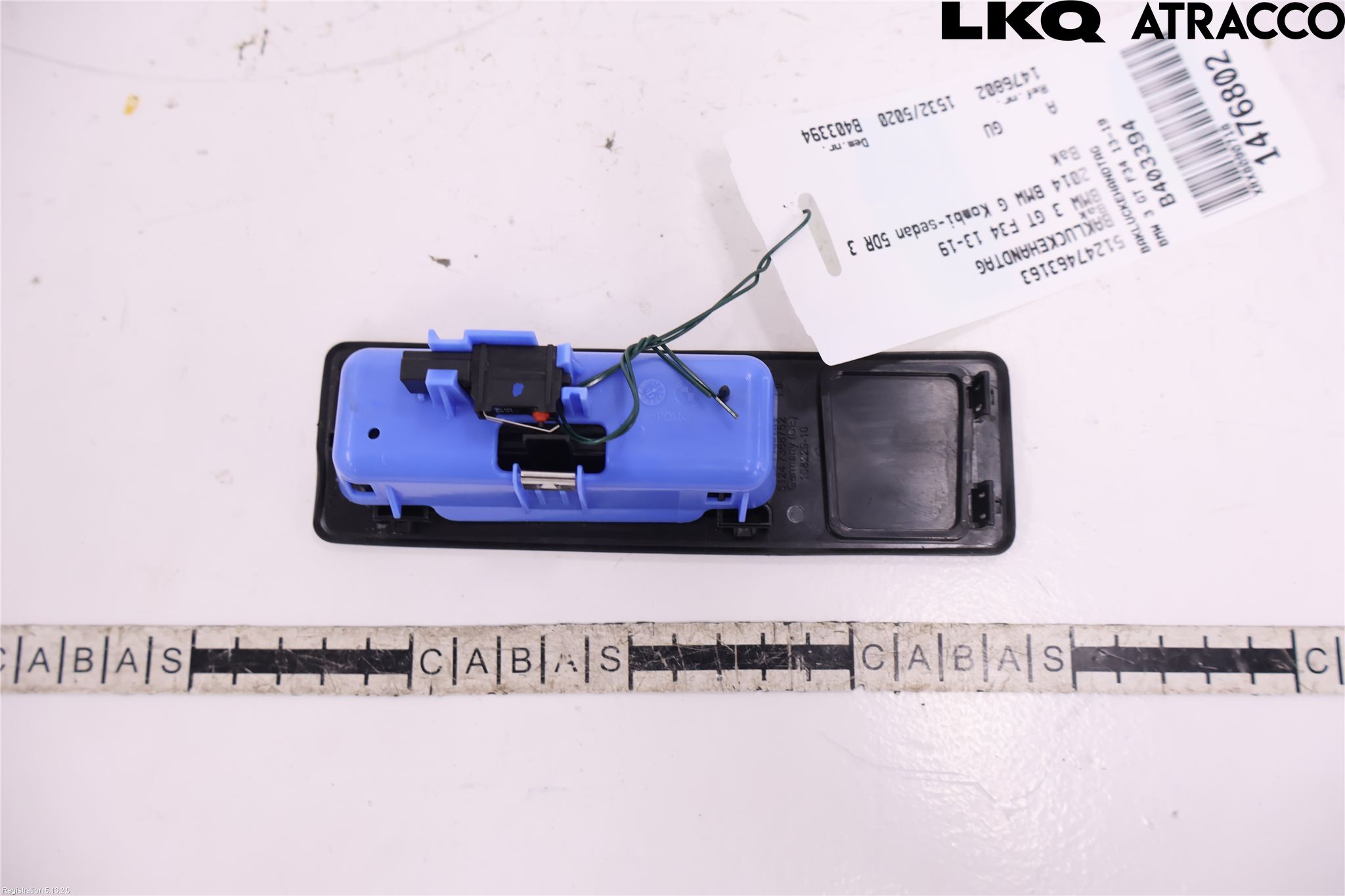 BMW 3 GT F34 13-19 Bakluke Handtak Ytre