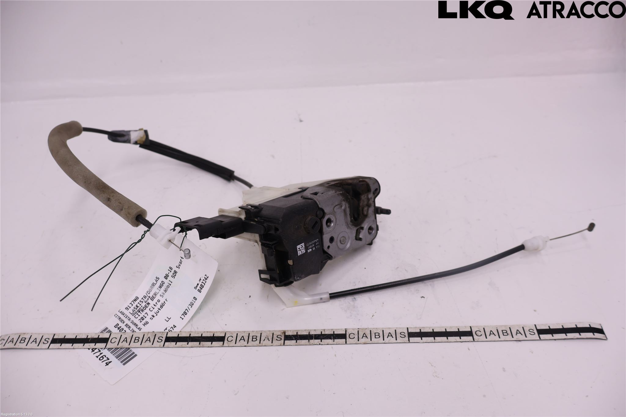 Citroen BERLINGO 08-18 Dørlås - Låsekasse