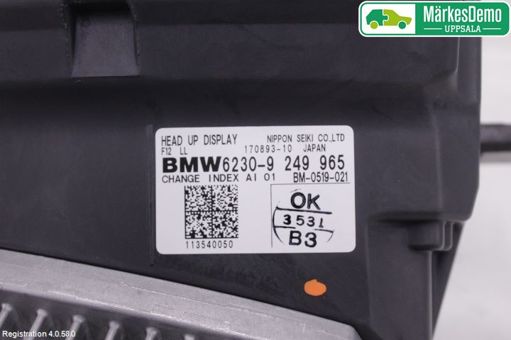BMW 6 F12/F13 10-18 Instr Skjerm Dvd-Gps-Ac-Tlf