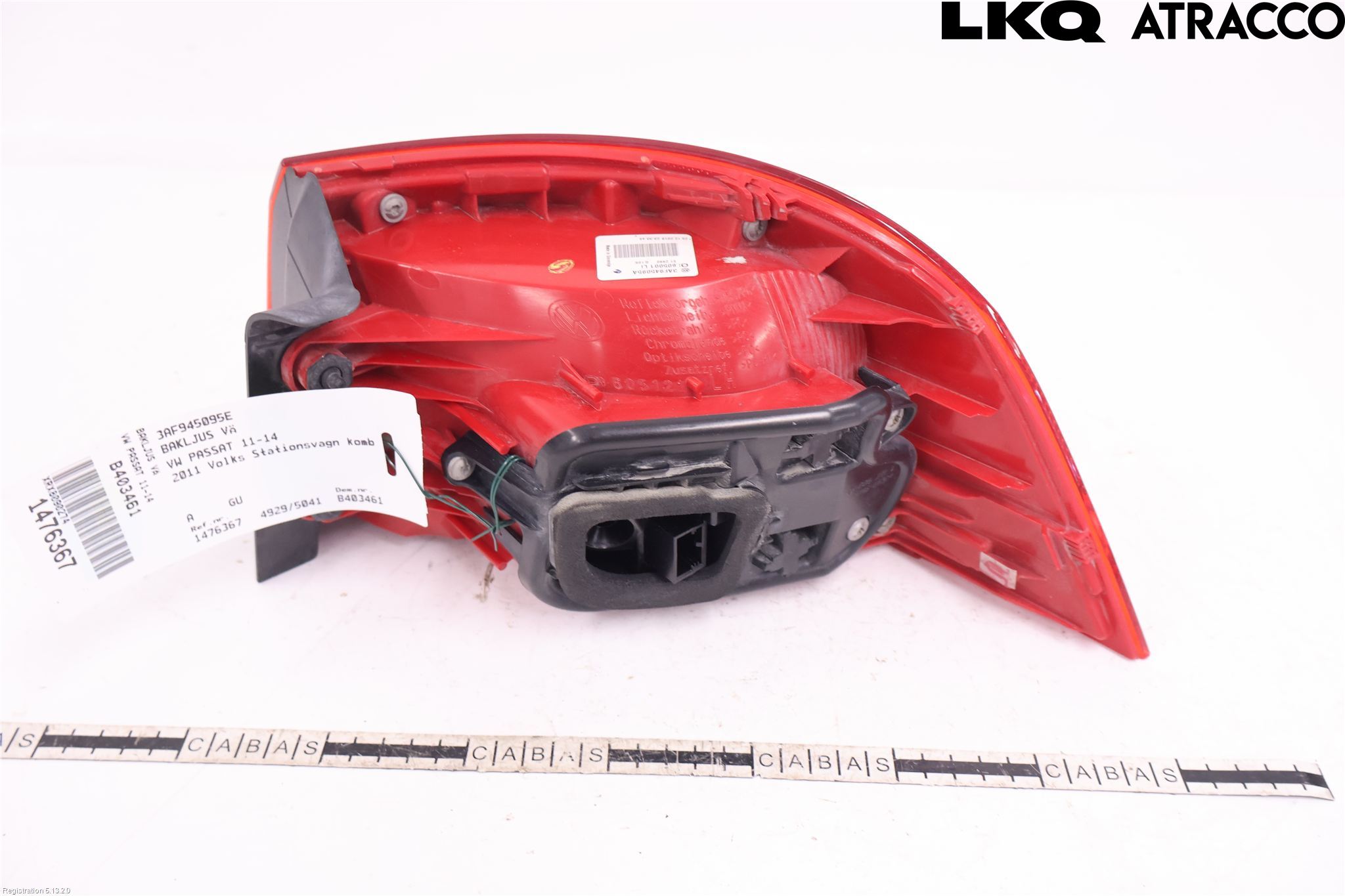 Volkswagen VW PASSAT 11-14 Baklykt Venstre