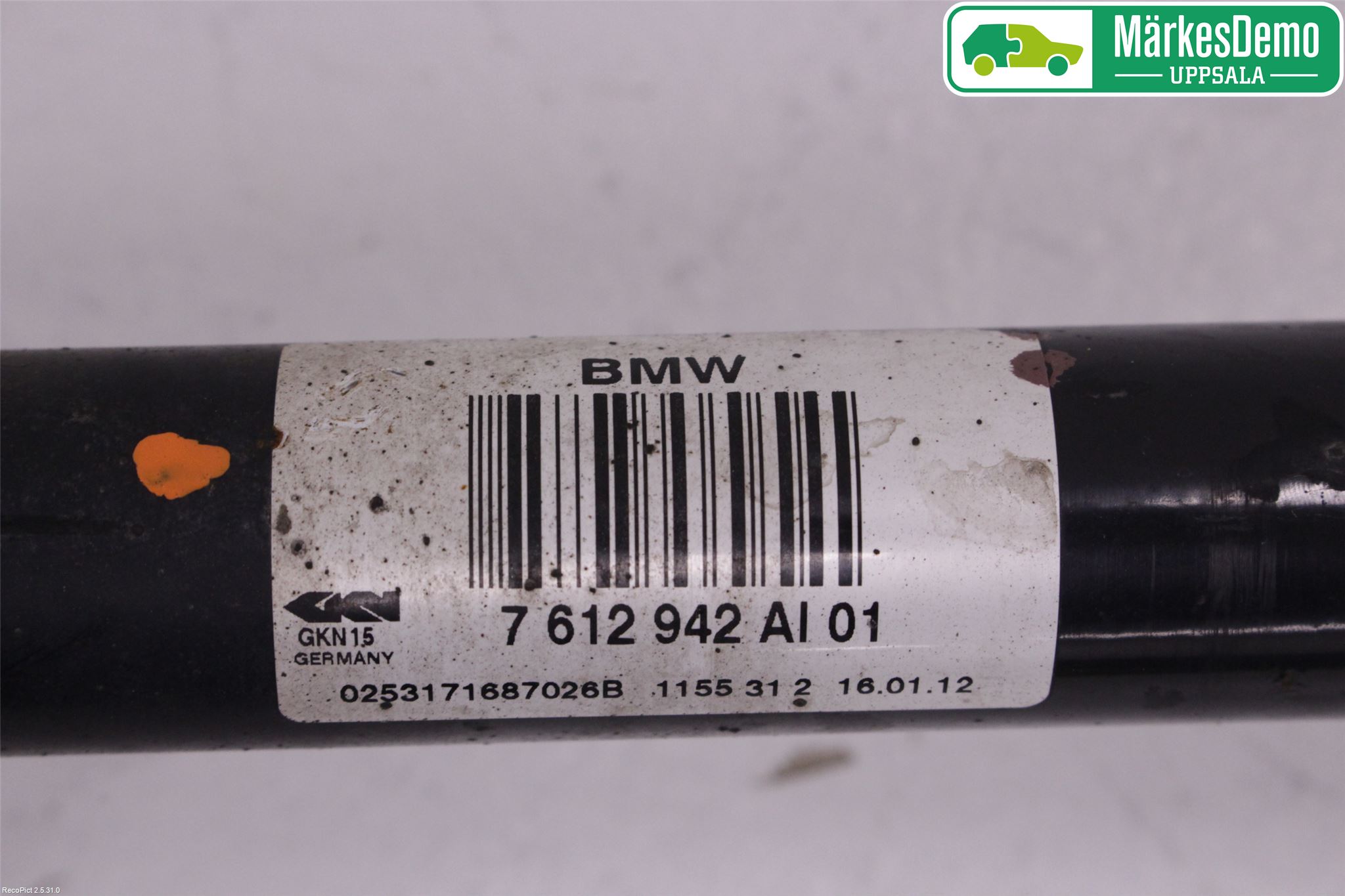 BMW 5 F10/F11/F18 09-17 Drivaksel Bak Kompl Høyre