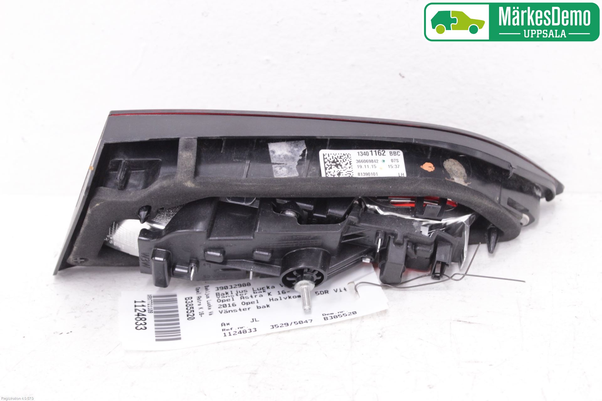 Opel ASTRA K 16-22 Baklykt Venstre  På Luke(Indre