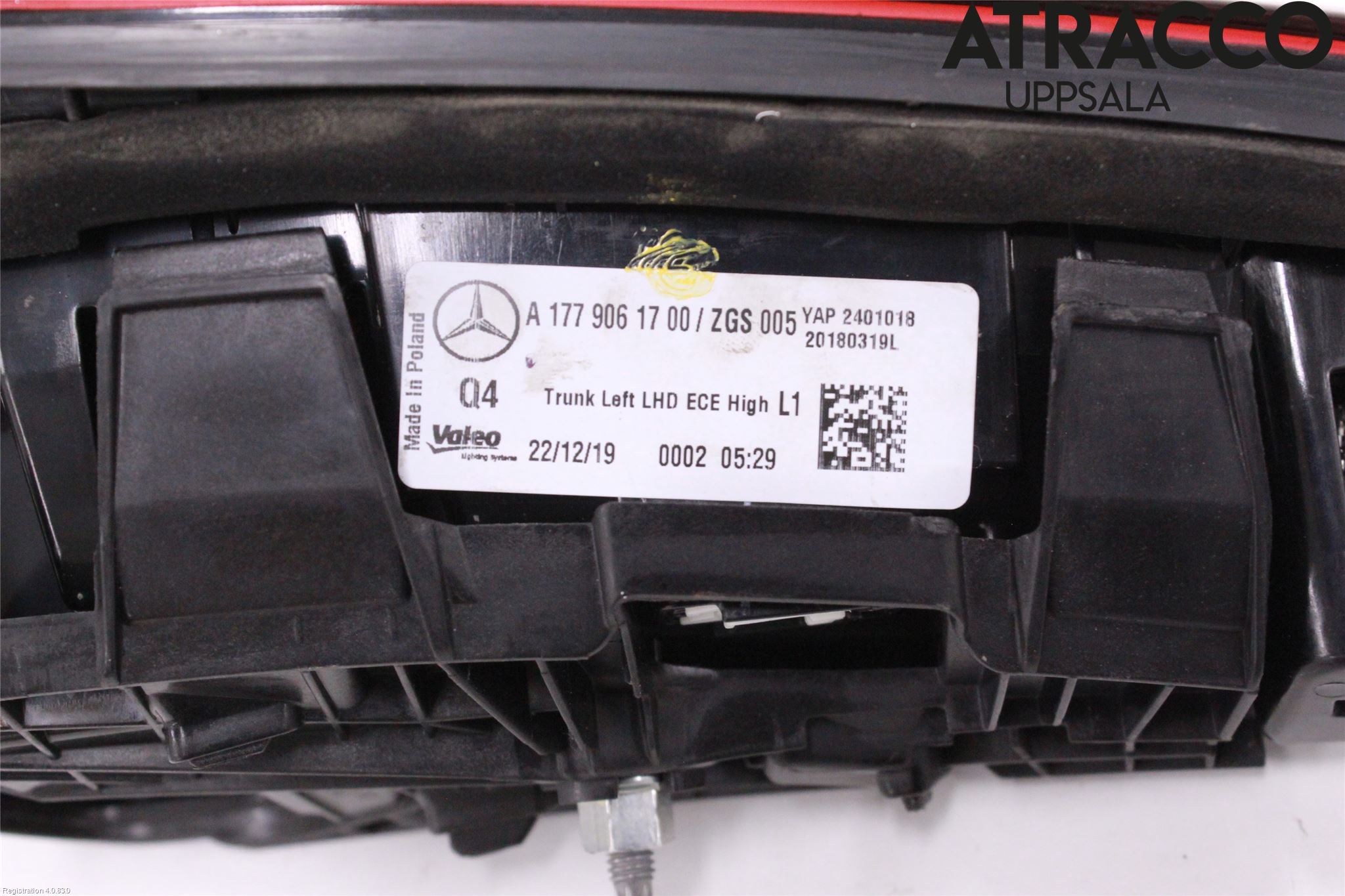 Mercedes-Benz MB A-KLASS (W177) 18- Baklykt Venstre  På Luke(Indre