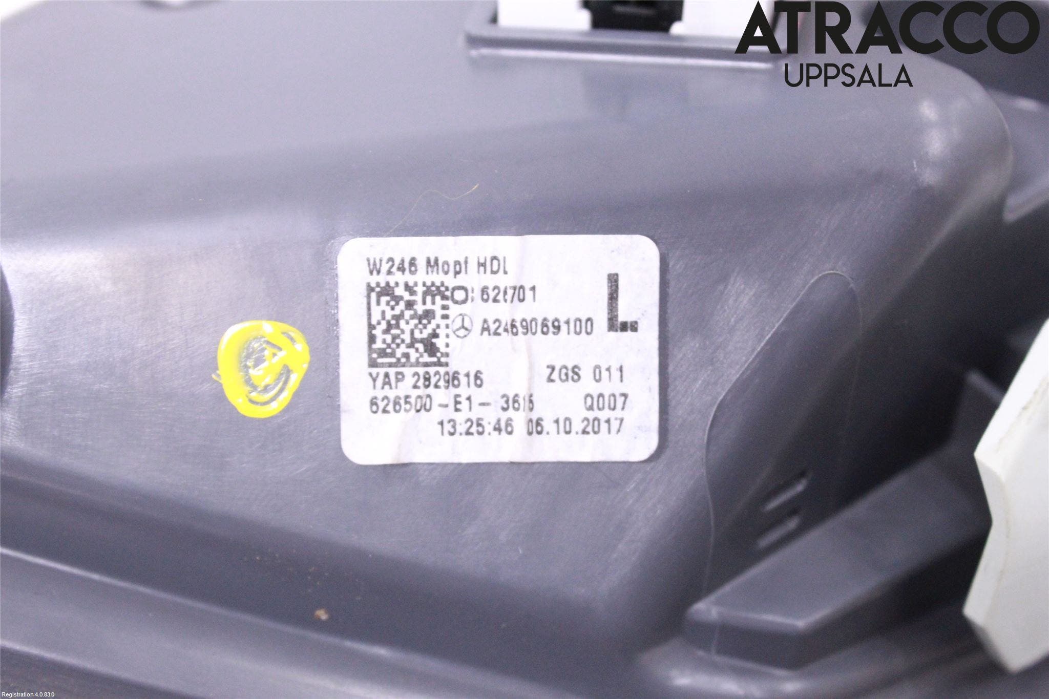 Mercedes-Benz MB B-KLASS (W246/W242) 12-19 Baklykt Venstre På Luke(Indre
