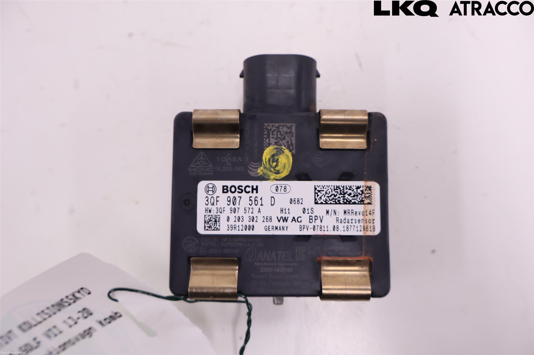 Volkswagen VW GOLF / E-GOLF VII 13-20 Sensor Kollisjonsbeskyttelse